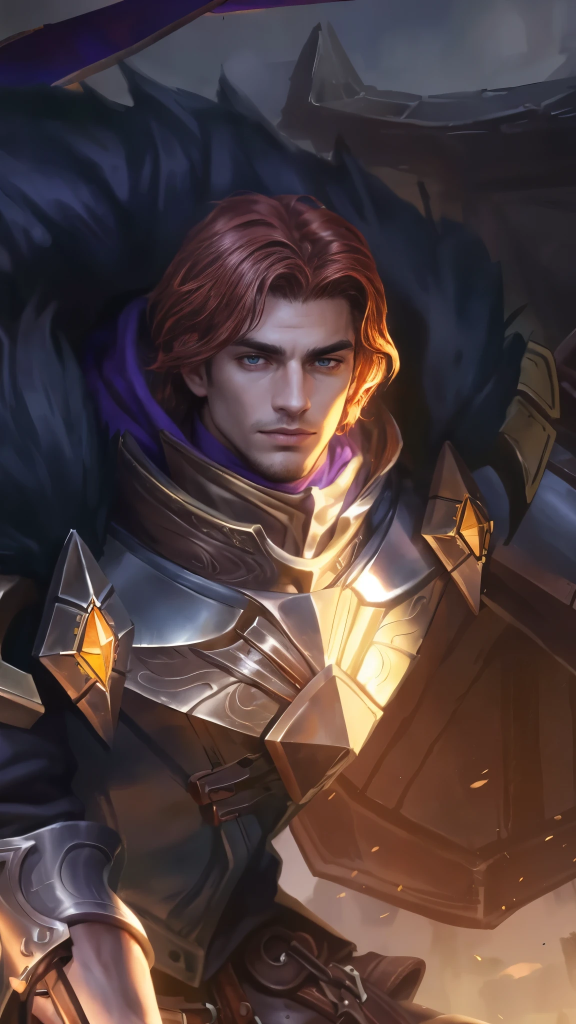 (Absurdres, Intricate Details, Masterpiece, Best Quality, High Resolution, 8k), 1 male, masculine, young, aged up, dreadful, finely detailed eyes and face, dark red short mustache hair, hazel eyes, looking down, solo, (full body:0.6), detailed background, detailed face, ( dark fantasy theme:1.1), face covered by scarf, thug, (tattoos:0.9), (crouched position:0.75), rugged dark leather (armor:0.7), straps, lockpick, hood, small leather pouch, knives, high fantasy medieval setting, dark alleyway background, stealth, undercover, secret, stolen goods, (barrels in background:0.8), fog, dark atmosphere, , Depth of Field, VFX.