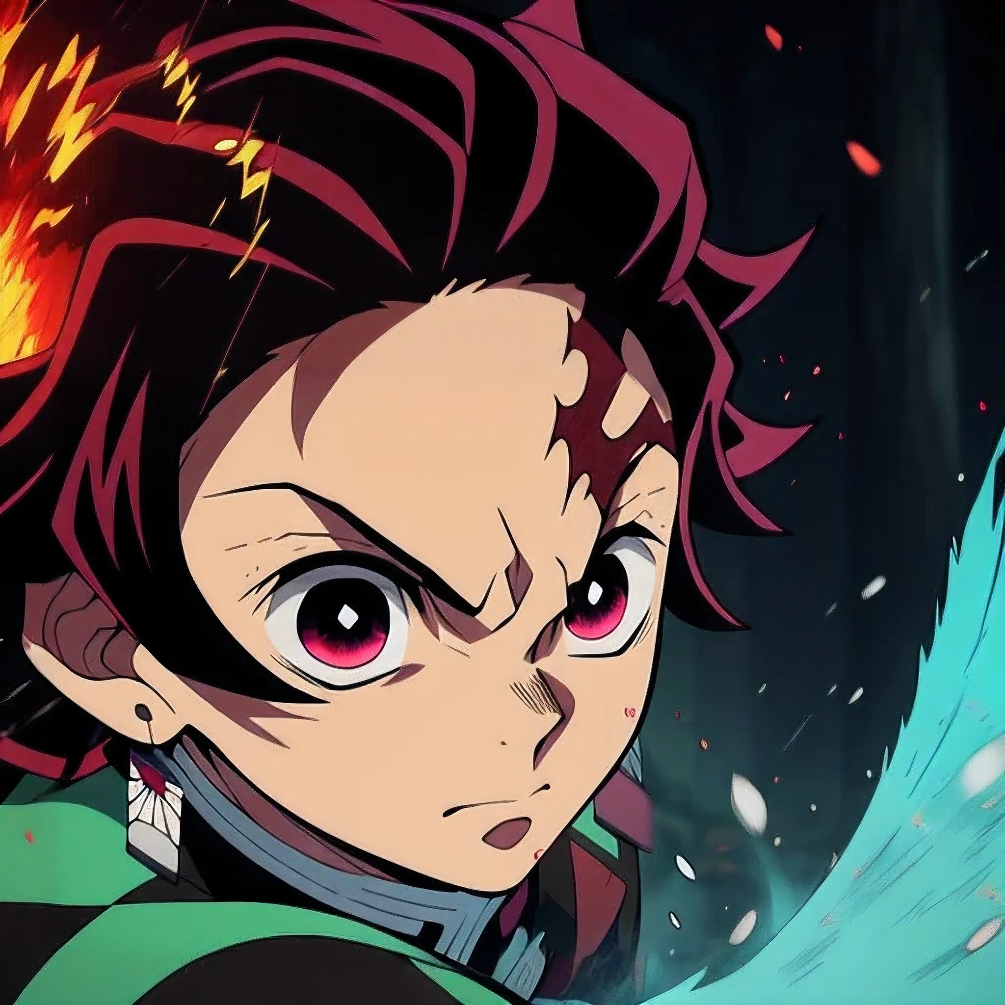 hight resolution, Anime Art Wallpapers 8K, epic composition, Battle, Anime character with a sword on the background of a deep and dark ominous burning forest, mist, Cute guy in Demon Slayer art, Demon Slayer Art Style, demon slayer rui fanart, badass anime 8 k, Demon Slayer, Anime Key Art, 4 k manga wallpapers, kimetsu no yaiba, anime wallaper, Ultra Transparent, Ultra Detailed, very extremely beautiful, anime epic artwork, Anime Art Wallpapers 8K, Local Art, anime art, cool, fierce, holding sword, slashing at viewer, solo focus on Anime character, up close image on face, fiery detailed red and pink sparks falling down background, (Ultra Extra Detailed face and eyes), (Cool), full face visible, red flame, face texture, colorful and fiery background, sword pointed away from Anime character