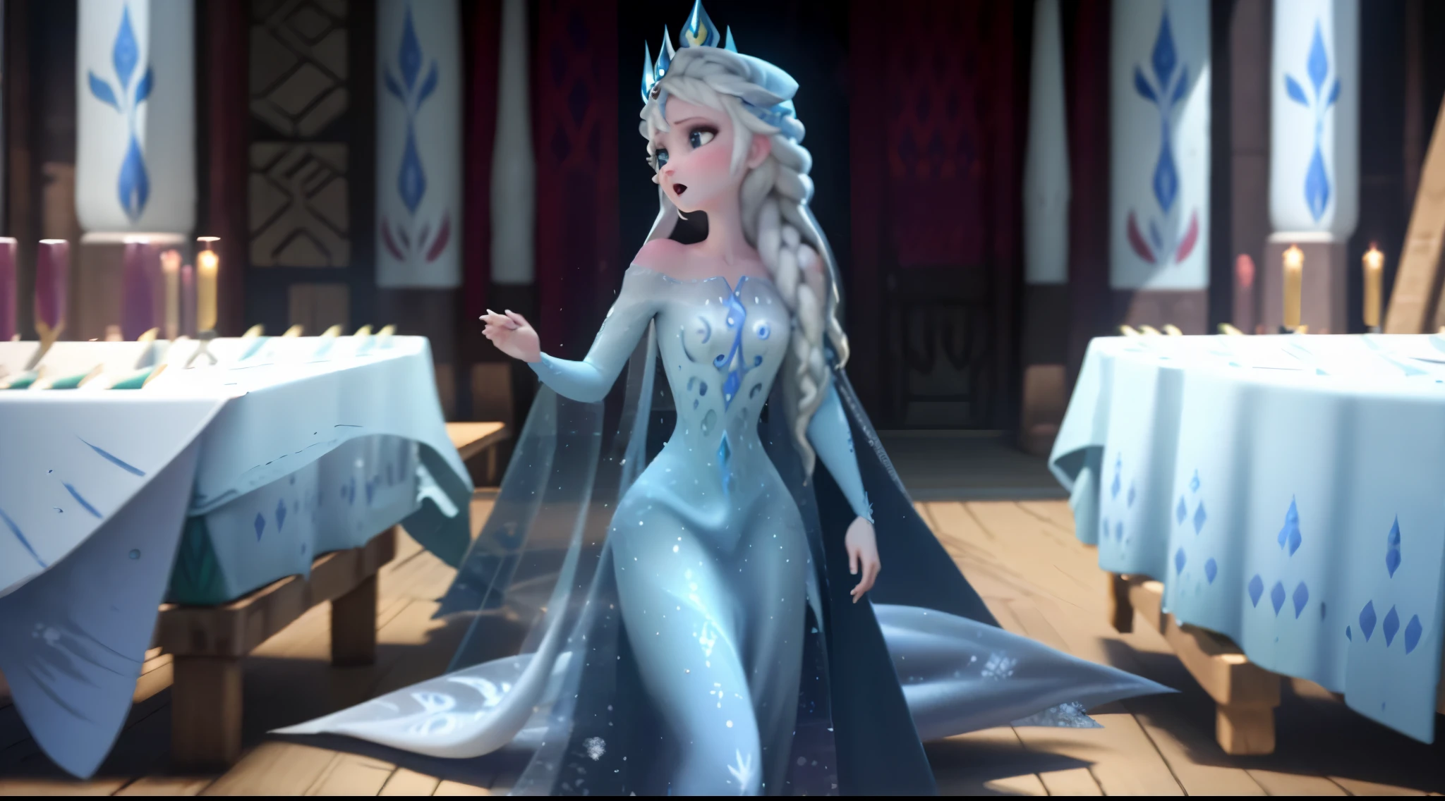 Cor de pele Azul como filme Avatar, Mulher de cabelo branco vestida com um traje com chifres e uma coroa, Rainha do gelo e da tempestade, Feiticeira do Gelo, rainha do gelo, Bruxa Frost Antiga Bonita, Ne zha de smite |, Rainha do Submundo, A Rainha do Gelo, com uma parede de gelo, mago de gelo, em uma caverna gelada, succubus | medieval esculpida como uma deusa