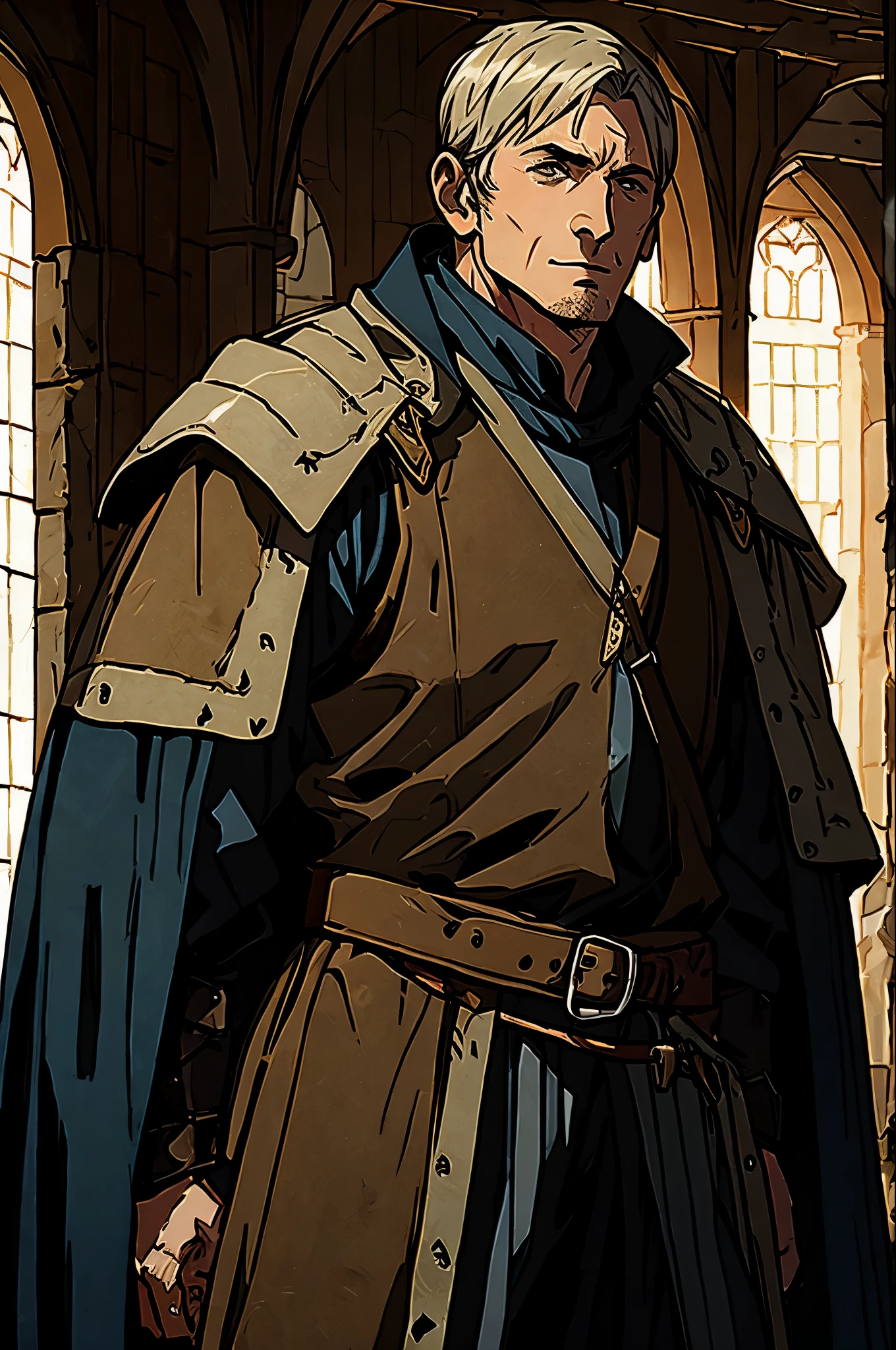 1man,portrait,Medieval mercenaries,realistic