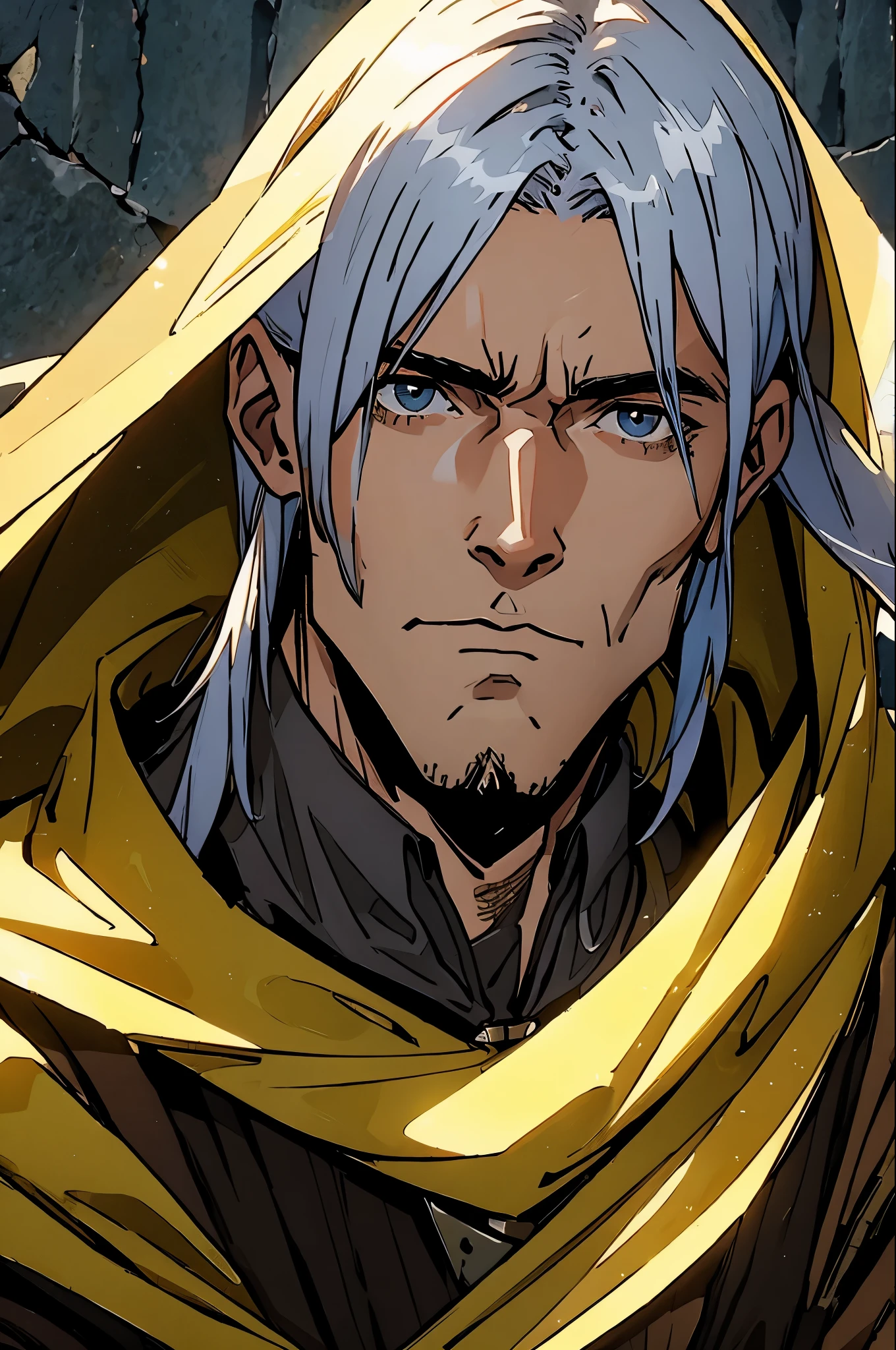 1man,portrait,Medieval mercenaries、リアル