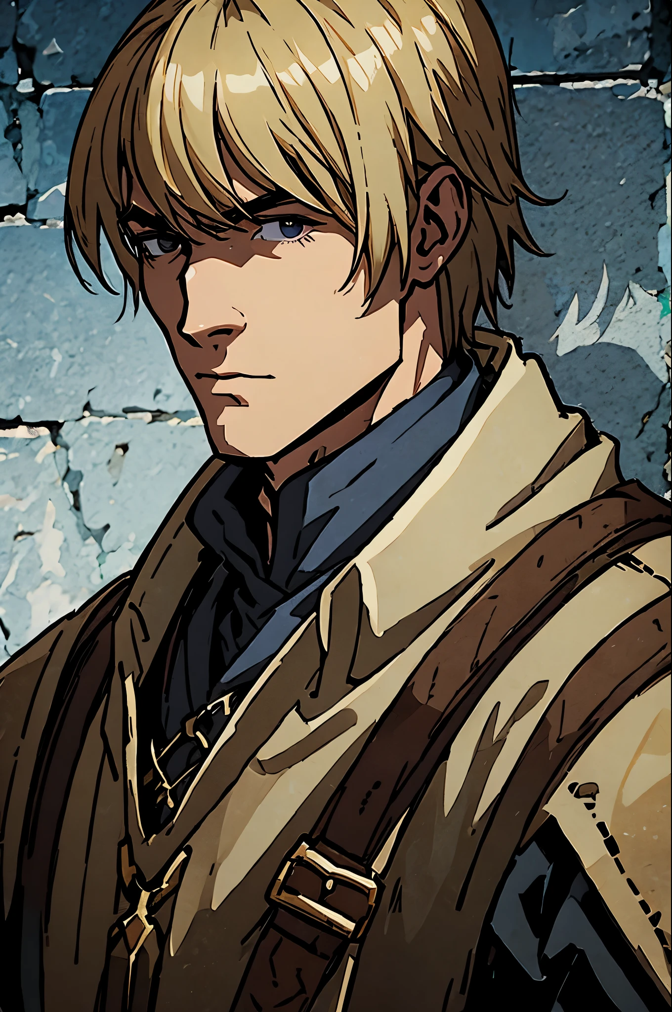 1man,portrait,Medieval mercenaries、リアル