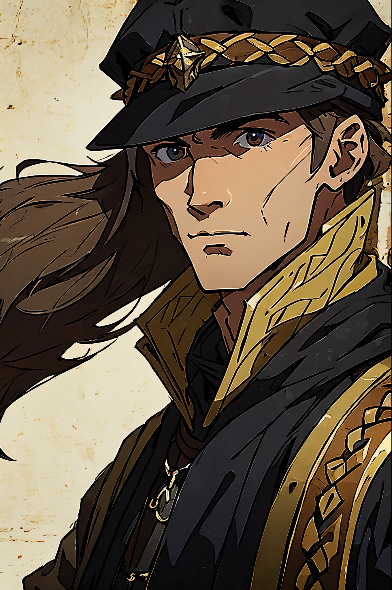 1man,portrait,Medieval mercenaries、リアル