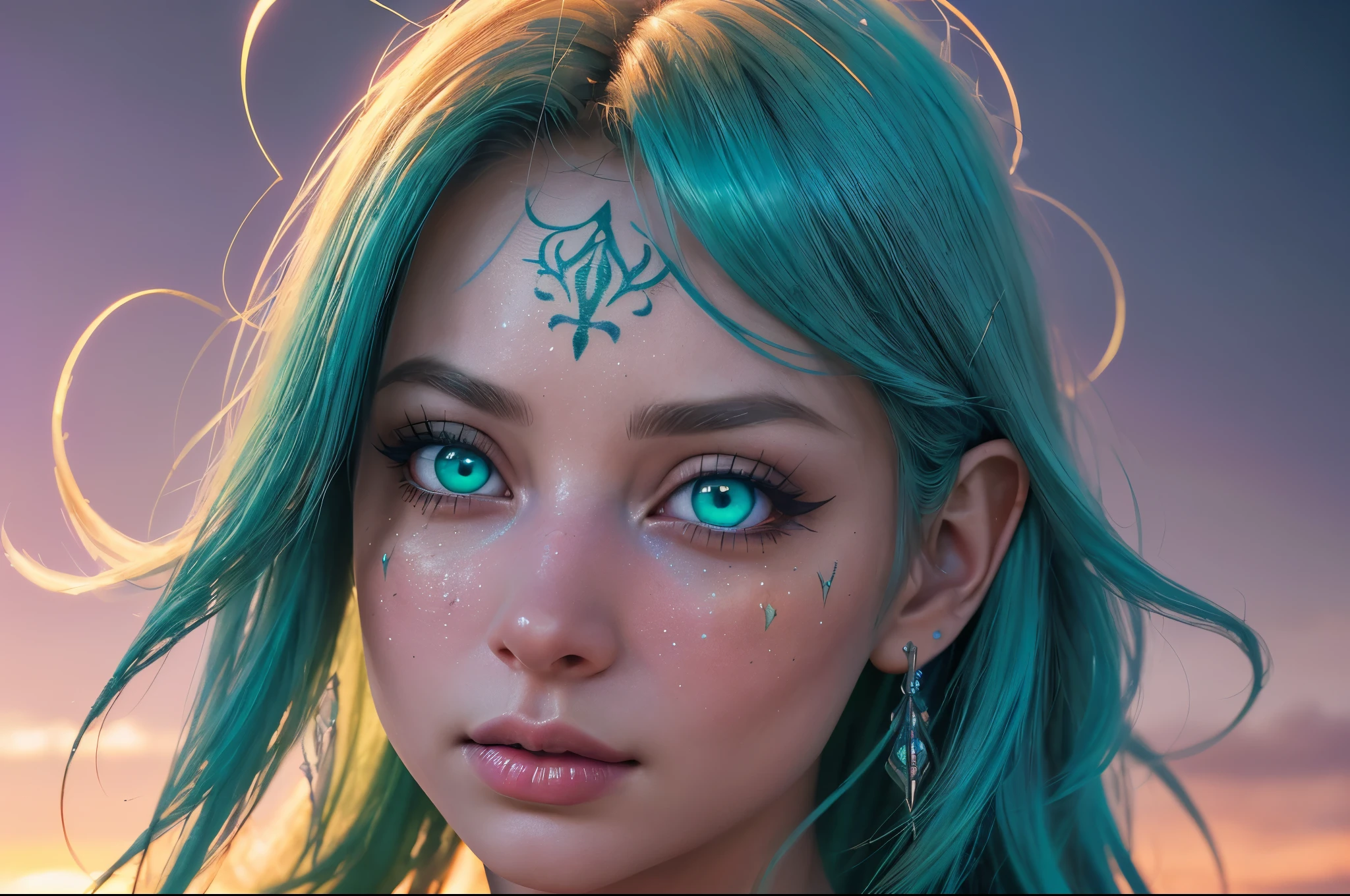 sharp lines, cinematic photo breathtaking cinematic film still, elven woman, (full body image:1.3), [Hailee_stienfeld|katherine_langford|Mila_Kunis], (glowing detailed feminine tattoos:1),(Super_fine_detailed_face:1.5) crystalline peacock feathers, (NSFW Nipple Rings by Master_Corneo), sharp, vignette, highly detailed, high budget Hollywood movie, cinemascope, moody, epic, gorgeous, . epic realism, highly detailed, 35mm photograph, film, highly detailed, super vibrant colours, deepest purple, brightest blue, sunset orange, Radiant red, verdant green, soothing yellow, tantalizing teal, detailed_eyes super detailed irises, 