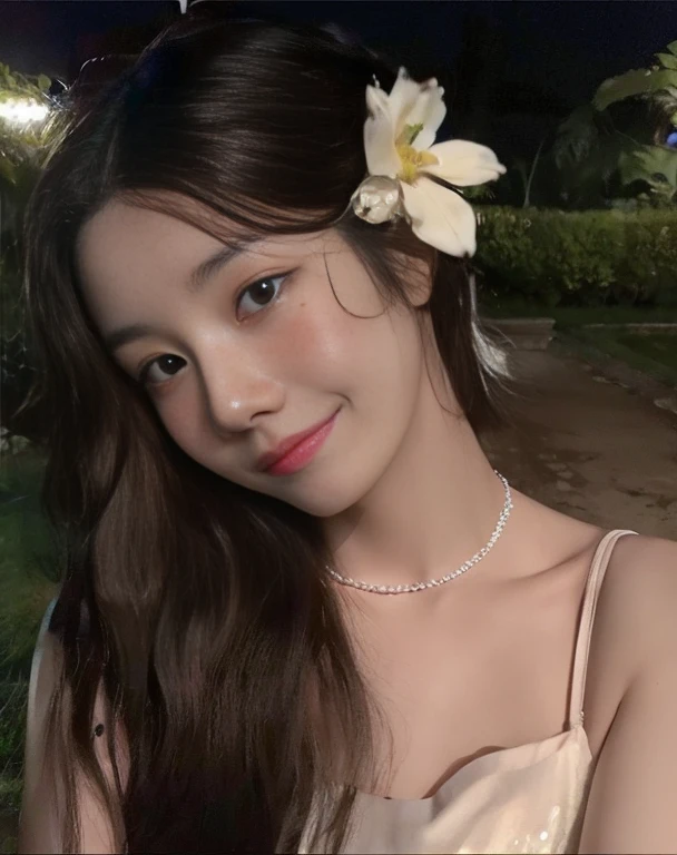 mulher com uma flor no cabelo posando para uma foto, jennie blackpink, Lalisa Manobal, Wenfei Ye, Jaeyeon Nam, a young asian woman, Heonhwa Choe, Xintong Chen, gemma chen,  coreana, young asian girl, Xision Wu, Gongbi, young cute wan asian face, Jinyoung Canela