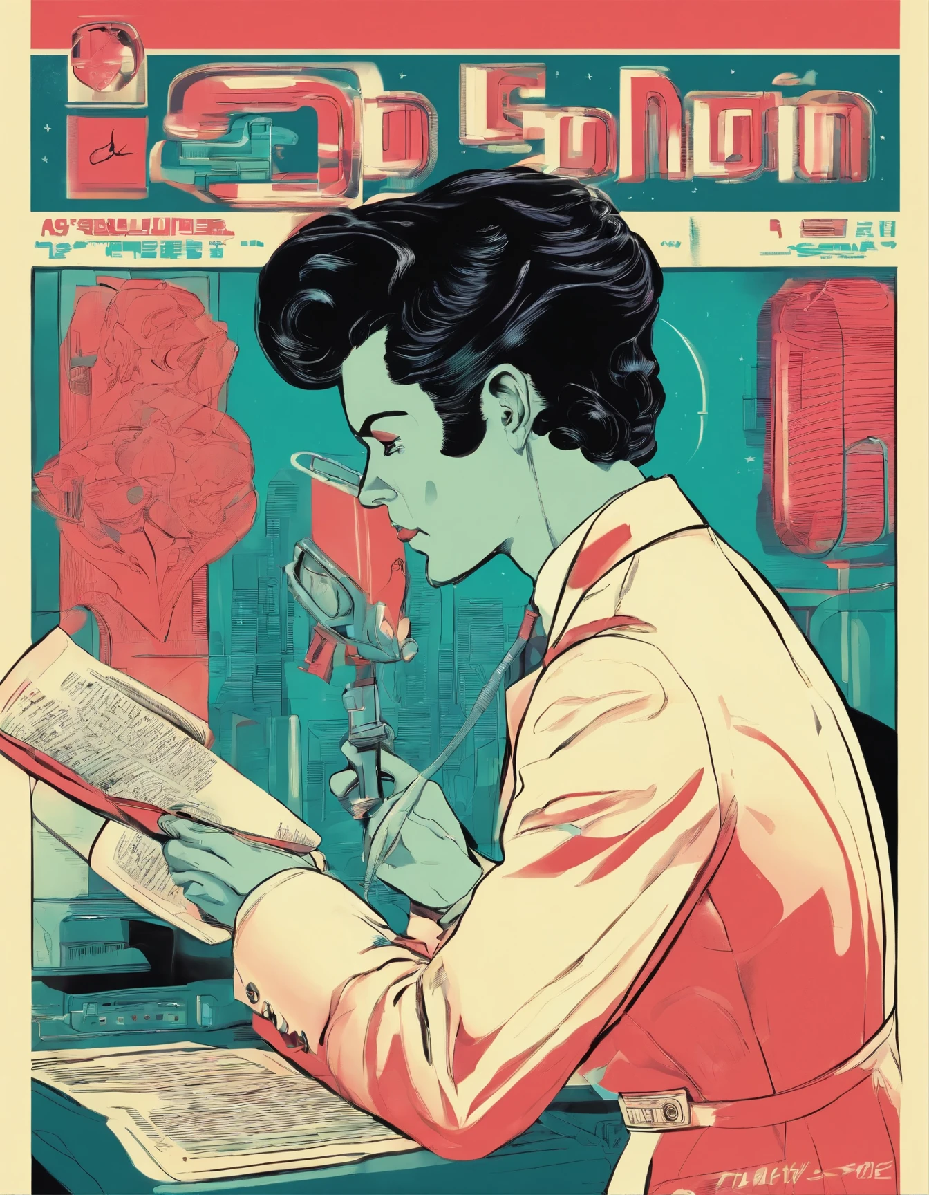doctor, black hair, reading, man