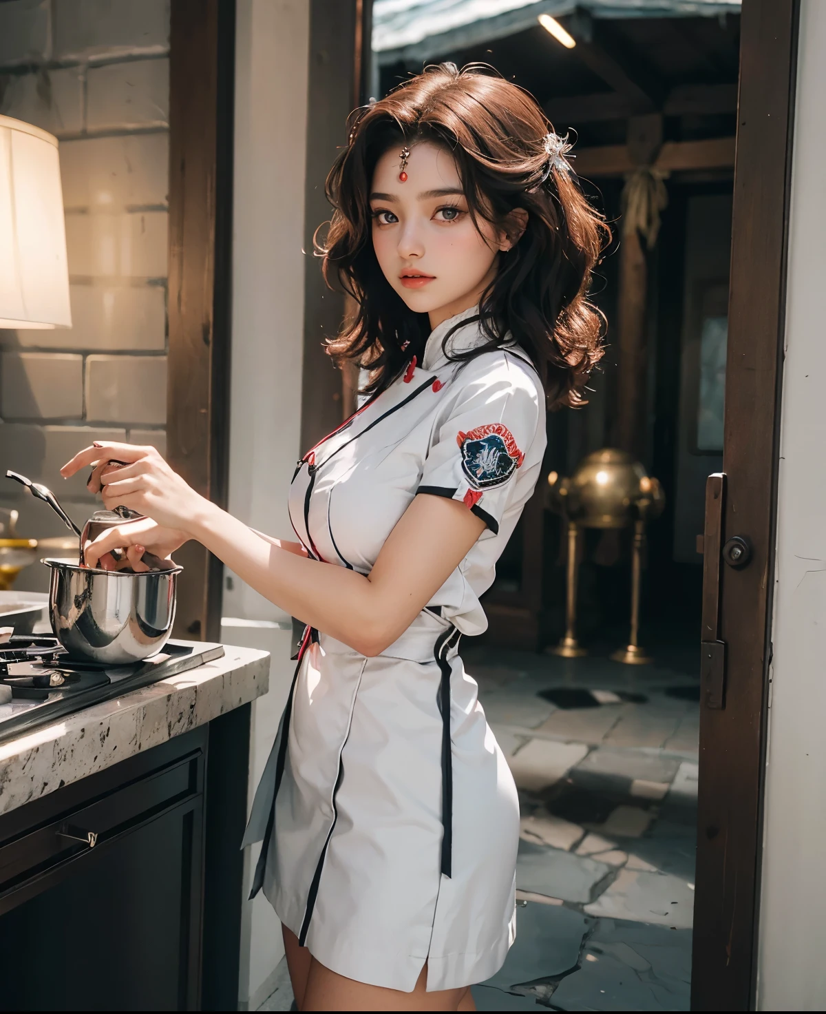 chef-d&#39;œuvre, meilleure qualité, ultra haute résolution, Texture de peau réaliste,Armure d&#39;argent, armature, (photoréaliste:1.4), haute résolution, Photo brute, 1 fille, peau brillante, (Peau de détail:1.2), Texture de peau réaliste, meilleur éclairage, porter une culotte rouge, (poitrine parfaite:1.3), scintillait, Armure de mecha, (cheveux courts:1.2), (Pégase Seiya:1.2), port d’un casque ailé, Éclairage dramatique, Pose dynamique, (fond de temple grec:1.3), ciel de nuit, cosmos, voie Lactée,