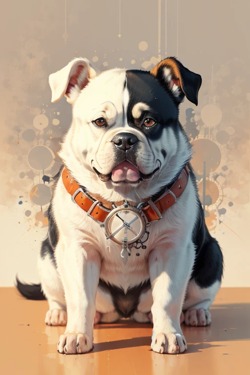 melhor qualidade, obra de arte, foto crua,ultra-detalhado:1.2), husky or German Bulldog Alone,olhando para o espectador, (arte vetorial:1.2), minimalismo, SY3