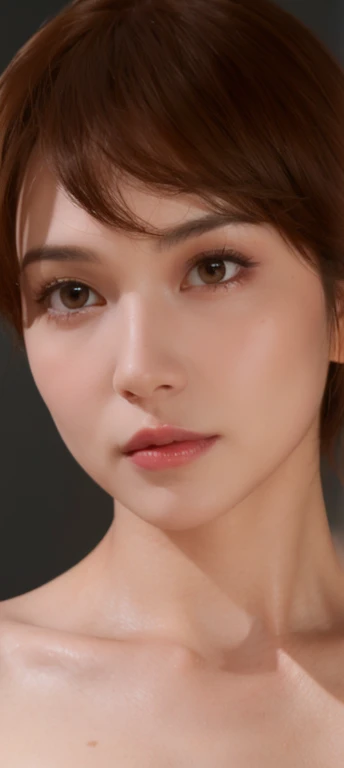 real person,mature woman,Photorealistic image quality,short brown hair,Wheat skin