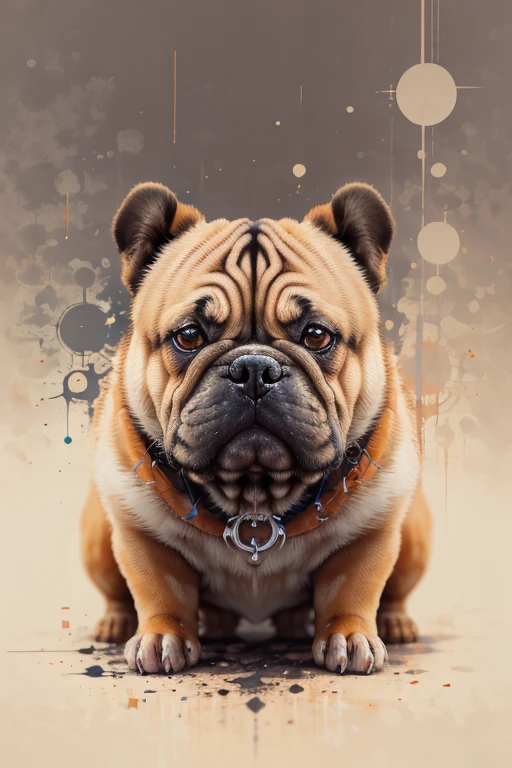 melhor qualidade, obra de arte, foto crua,ultra-detalhado:1.2), Alone German Bulldog Face,olhando para o espectador, (arte vetorial:1.2), minimalismo, SY3
