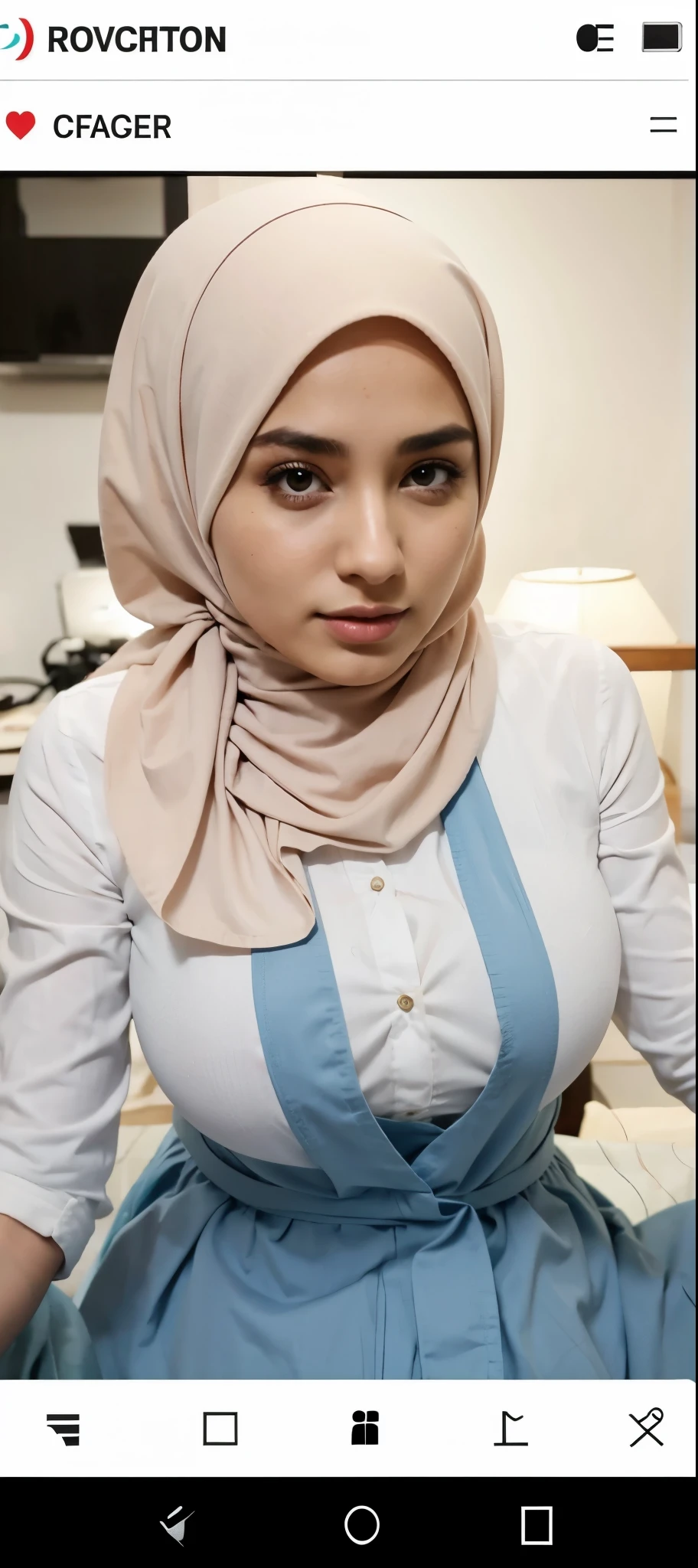 ( Close Up),RAW, Best quality, high resolution, masterpiece: 1.3), beautiful Malay woman in hijab,Masterpiece, perfect fit body, (big breast),big gorgeous eyes, Soft smile,thick thighs, beutifull face, woman sitting in a blue skirt and white top is walking down a sidewalk, pale blue outfit, flowing blue skirt, very beautiful style, modest!, light blue and white tones, intricate outfit, beautiful detailed elegant, white and pale blue toned, bluish and cream tones, pleated skirt, white and pale blue, well - detailed outfit, modestly dressed , Excellent lighting, Bright colors, Clean lines