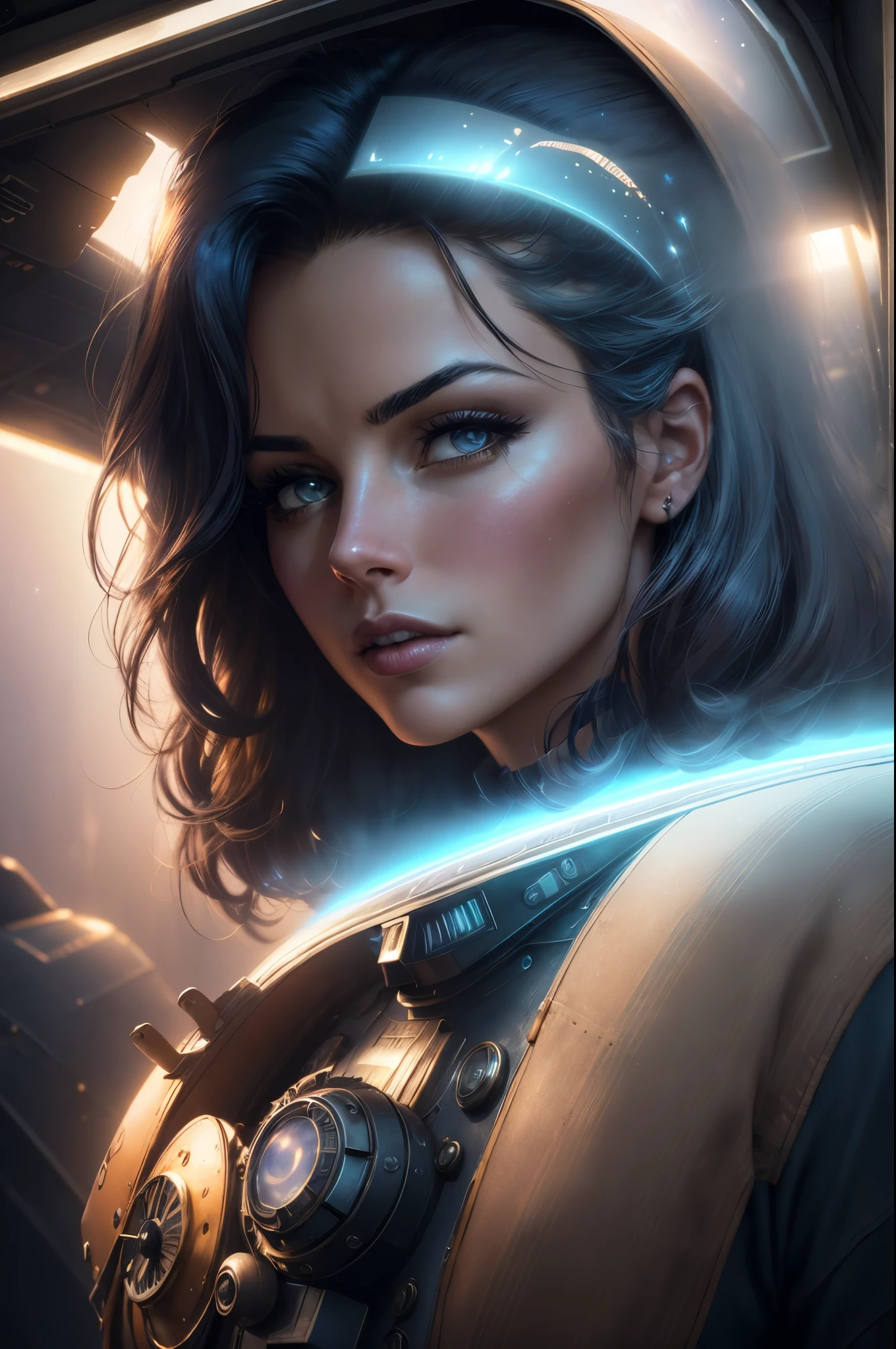 (Best quality,4K,8K,A high resolution,Masterpiece:1.2),(Realistic,Photorealistic,photo-realistic:1.37),Erica Durance as a Astronaut,Steam punk,film-noir,Otherworldly,Vivid colors,Dreamlike,Sci-fi,subtly lit,Atmospheric,view of the cosmos,Steam-powered machinery,Ethereal,hauntingly beautiful,Moody shadows,Retro-futuristic technology,Starlight fog,exploration,Adventure,Mystery,Galactic environment,exalted,Isolated heroine,Interstellar Travel,dramatic contrast,distant planets,Majestic face,Sci-fi fashion,Smoke and fog effects,contrasting textures,Timeless beauty