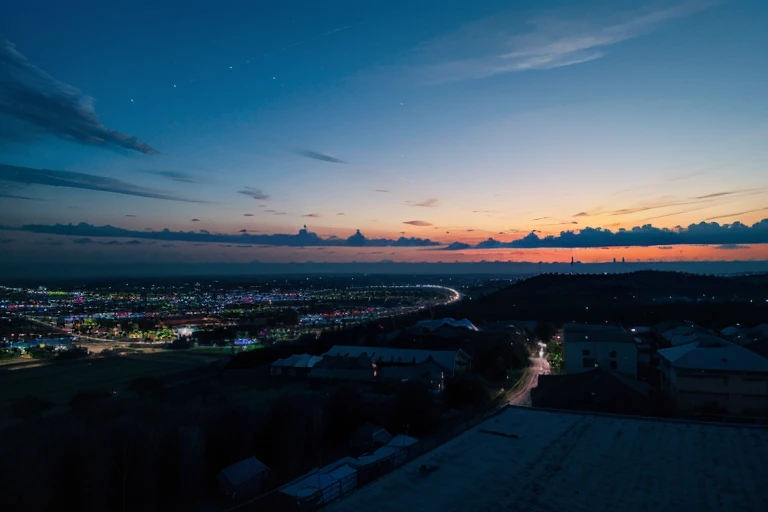 blue  evening   sky view. 4k