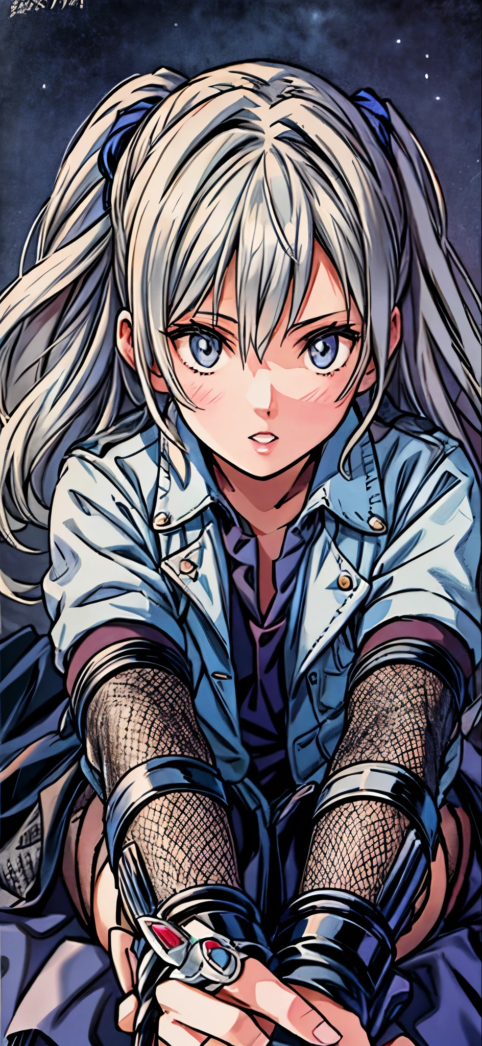 (highest quality,4K,8K,High resolution,table top:1.2), Super detailed, (realistic,photorealistic,photo-realistic:1.37), ((legs close up)),sickly beautiful girl, panic, I was surprised,((gray hair color)),((medium long hair)), ((Being in a wheelchair)),((row a wheelchair)),((hair above the eyes)),((high school girl uniform)),((wear black open finger gloves)),((black lace-up long boots)),((knee pads)),((leg brace)),espadrilles,beautiful and detailed eyes, beautiful detailed lips, highly detailed eyes and face, long eyelashes, realistic anime 3D style, Smooth anime CG art, Digital rendering by Makoto Shinkai, Moe anime art style, photorealistic rendering of an anime girl, Shinkai Makoto style, Cute anime girl visuals, realistic young anime girl, girl fan art, Created by Anime Artist&#39;studio of.