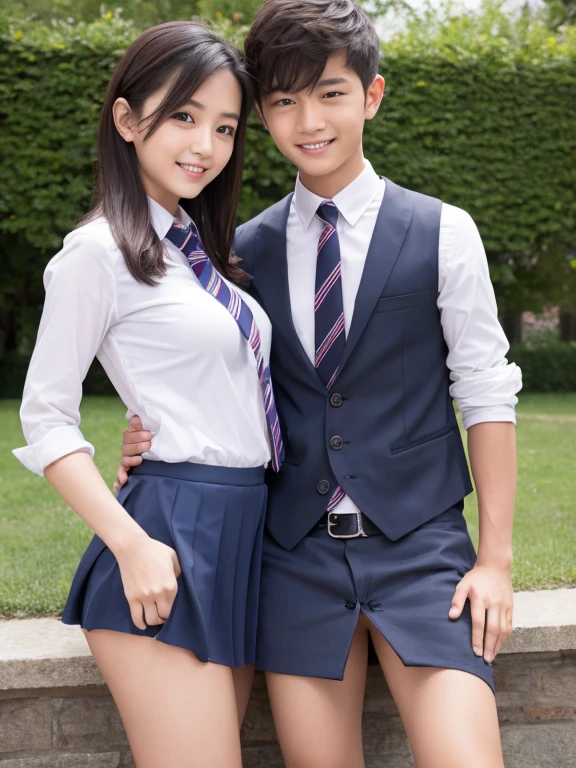 School flowers， School grass， Beautuful Women， cool guy， A couple， Love， sweet， grin