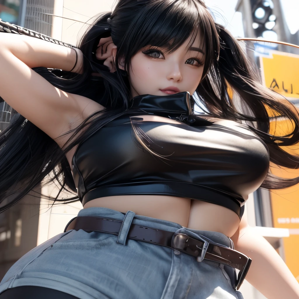 cute girl with long black hair leaning against a pole, style artgerm, hinata hyuga, extremely detailed artgerm, realistic 3 d style