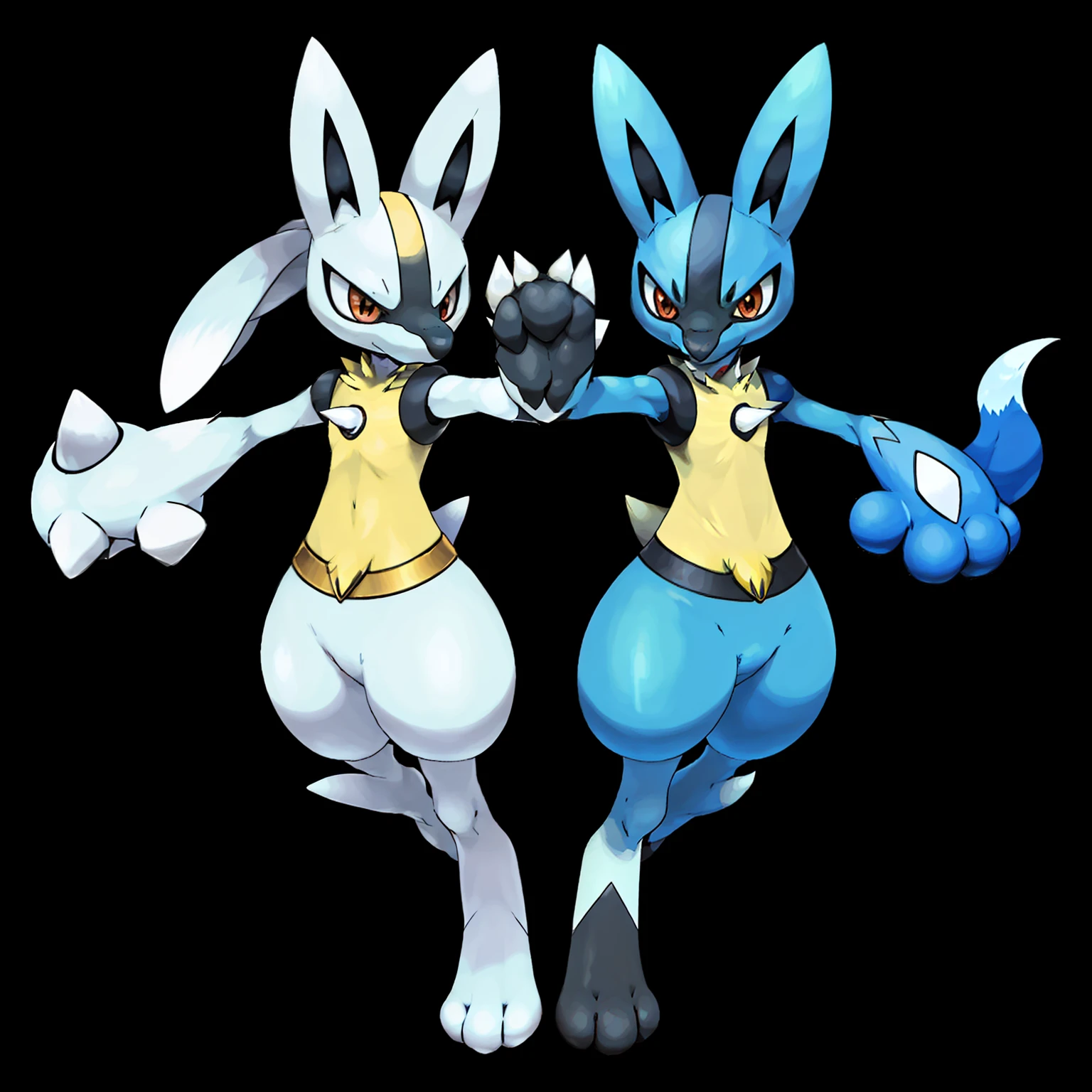 White Lucario, White Skin, White pokémon, Shinying pokemon. 
