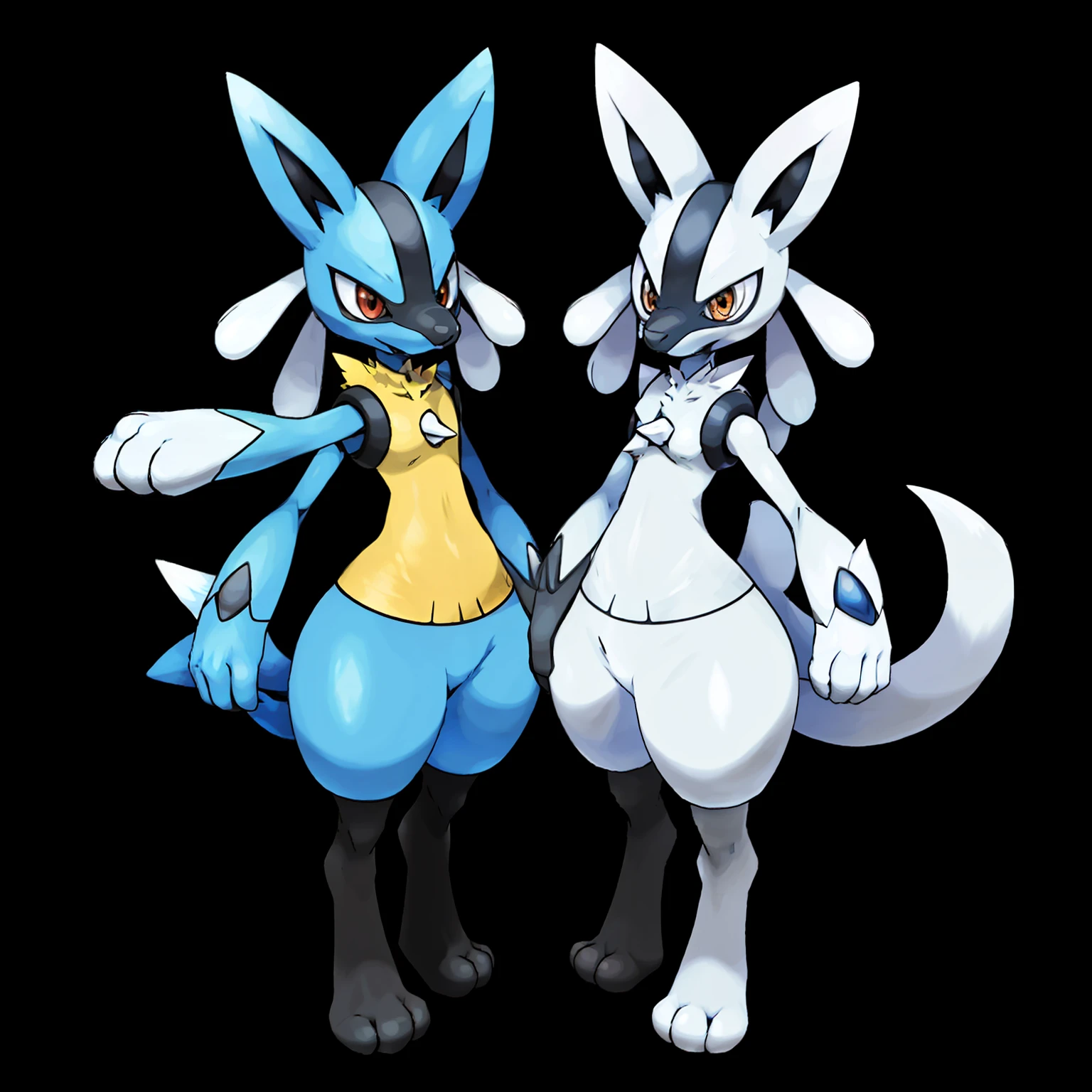 White Lucario, White Skin, White pokémon, Shinying pokemon.