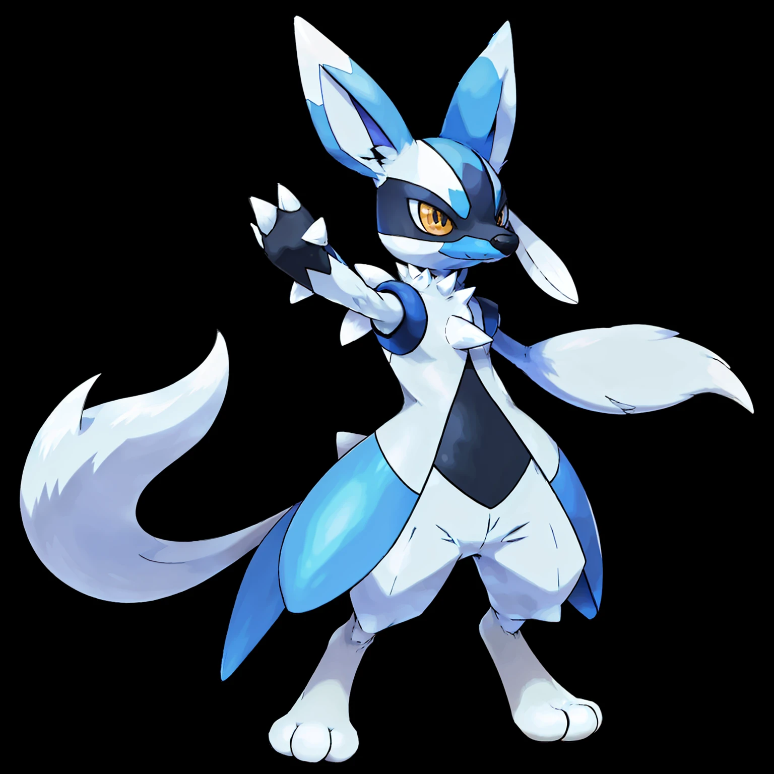 White Lucario, Pokemon, White skin, Shinying pokémon, Pokémon Aura, White coat. 