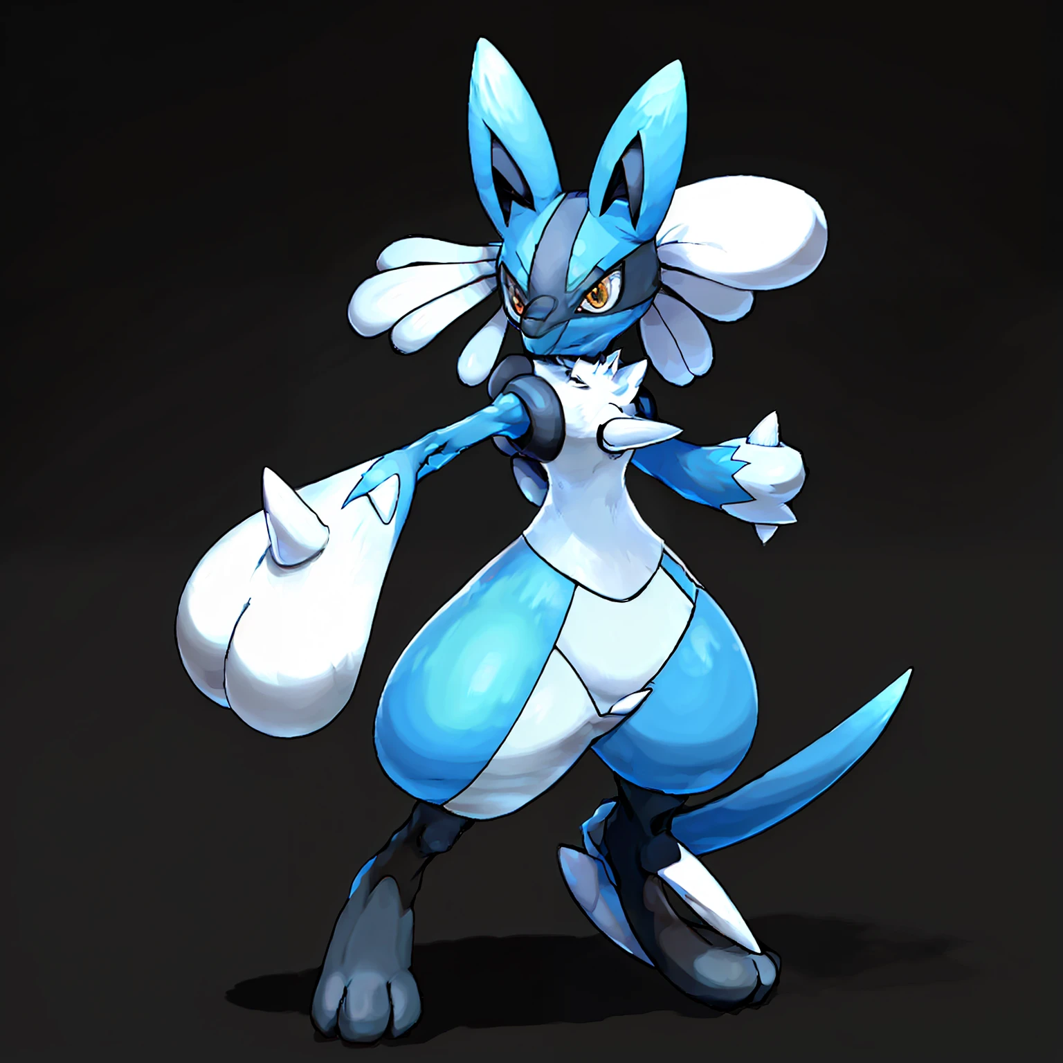 White Lucario, Pokemon, White skin, Shinying pokémon, Pokémon Aura, White coat.