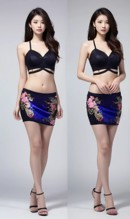 wearing Chinese clothes1:3、Chinese clothes with open chest、Wear Chinese clothes without a bra、Nothing is worn inside、A woman with the same face as last time(misaki),4K、1people's women、slender、 Loose wavy styling 、full body shot、seductive and attractive,Including face and skin texture,detailed eyes、a seductive look