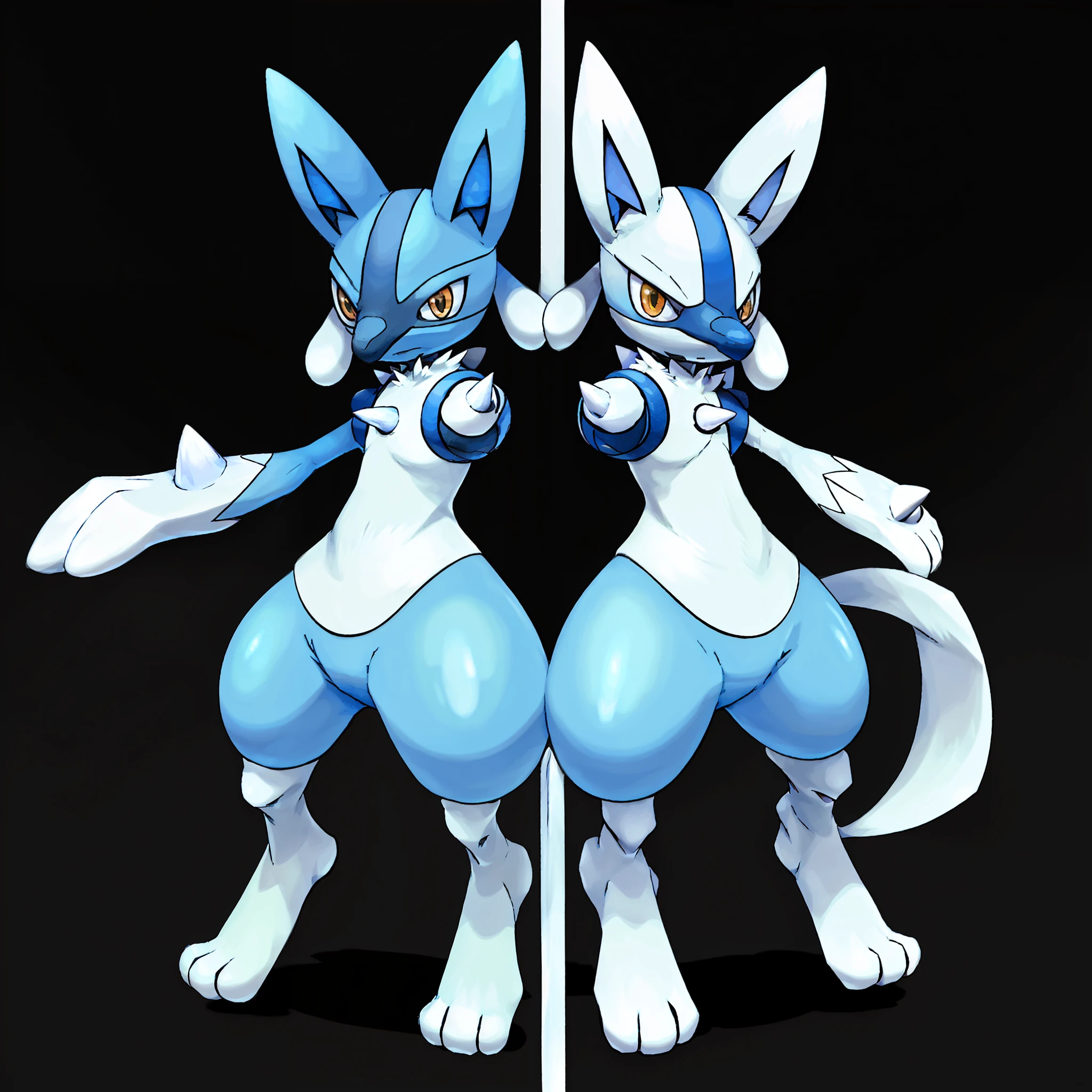 White Lucario, Pokemon, White skin, Shinying pokémon, Pokémon Aura, White coat.