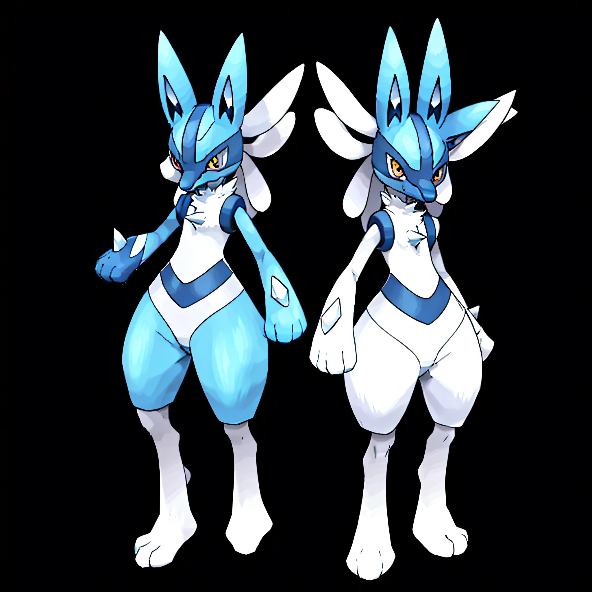 Lucario Branco, Pokémon, Pele branca, Shiny Pokémon, Aura Pokémon, casaco branco.