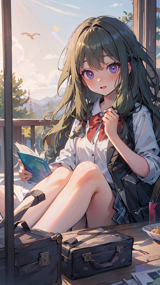 (masterpiece), best quality, ultra detailed, absurdres, HDR, Absurdly beautiful image quality、highest quality, beautiful detailed hair detailed face, ultra high resolution, sharp focus、Laughter、girl