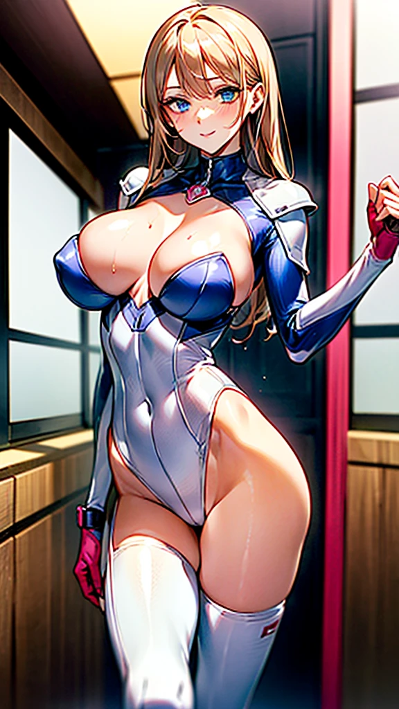 ((masterpiece)), ((high quality)), ((super detailed)), ((high resolution)) , ,((8k)),a beautiful woman, ((She is one of the most famous actress in Japan.)), unparalleled beauty, ((large breast:1.3)), ((large ass:1.2)), ((deep cleavage)), slim waist, chest out, ultra detailed face, perfect skin, (((waist length hair, long light brown straight hair, hime cut))), light blue eyes, detailed eyes, whole body image, sexy, an inviting smile, sensual, (((anime))), ((glamorous)), sexual attraction ,23 years old, ((incredibly beautiful woman)), ((The H cup bust)), ((((sexy pose)))), ((neat and clean.)) , (((Power Ranger))), heroine, (((high leg leotard power suit, white line on pink colored power suit:1.4))), ((relief soldier)), ((beautiful breasts)), beautiful legs, 8 life size, anime:1.4, wet, the most beautiful and strongest, ((charm)), ((Russian beauty)), ((gravure pose)),