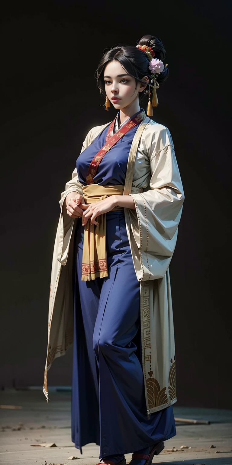 best quality, masterpiece,highly detailed,anime,1girl,hanfu,songstyle,song hanfu,song style outfits,perfect face,walking,simple background,
