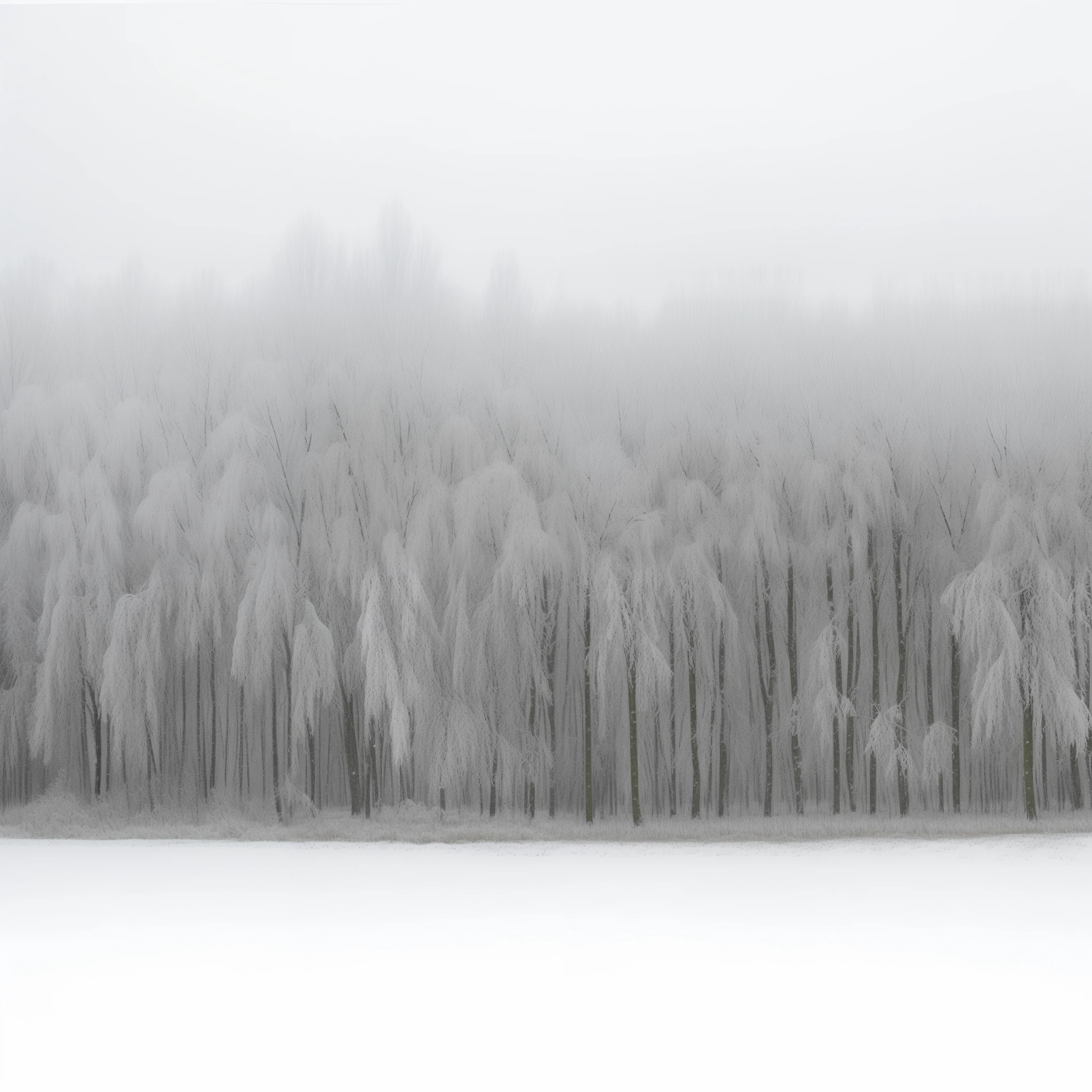 trees covered in snow in a field with a white sky, snow forest, snowy forest, snow on trees and ground, snowy trees, winter forest, isolated on white, snowy woodland meadow, winter photograph, lush winter forest landscape, snowy landscape, frosted, trees. wide view, white snow, grey forest background, snowy winter, snowy, cold environment, snow landscape