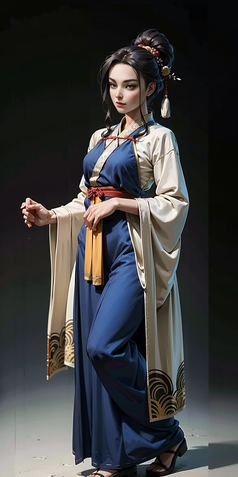 best quality, masterpiece,highly detailed,anime,1girl,hanfu,songstyle,song hanfu,song style outfits,perfect face,walking,simple background,

