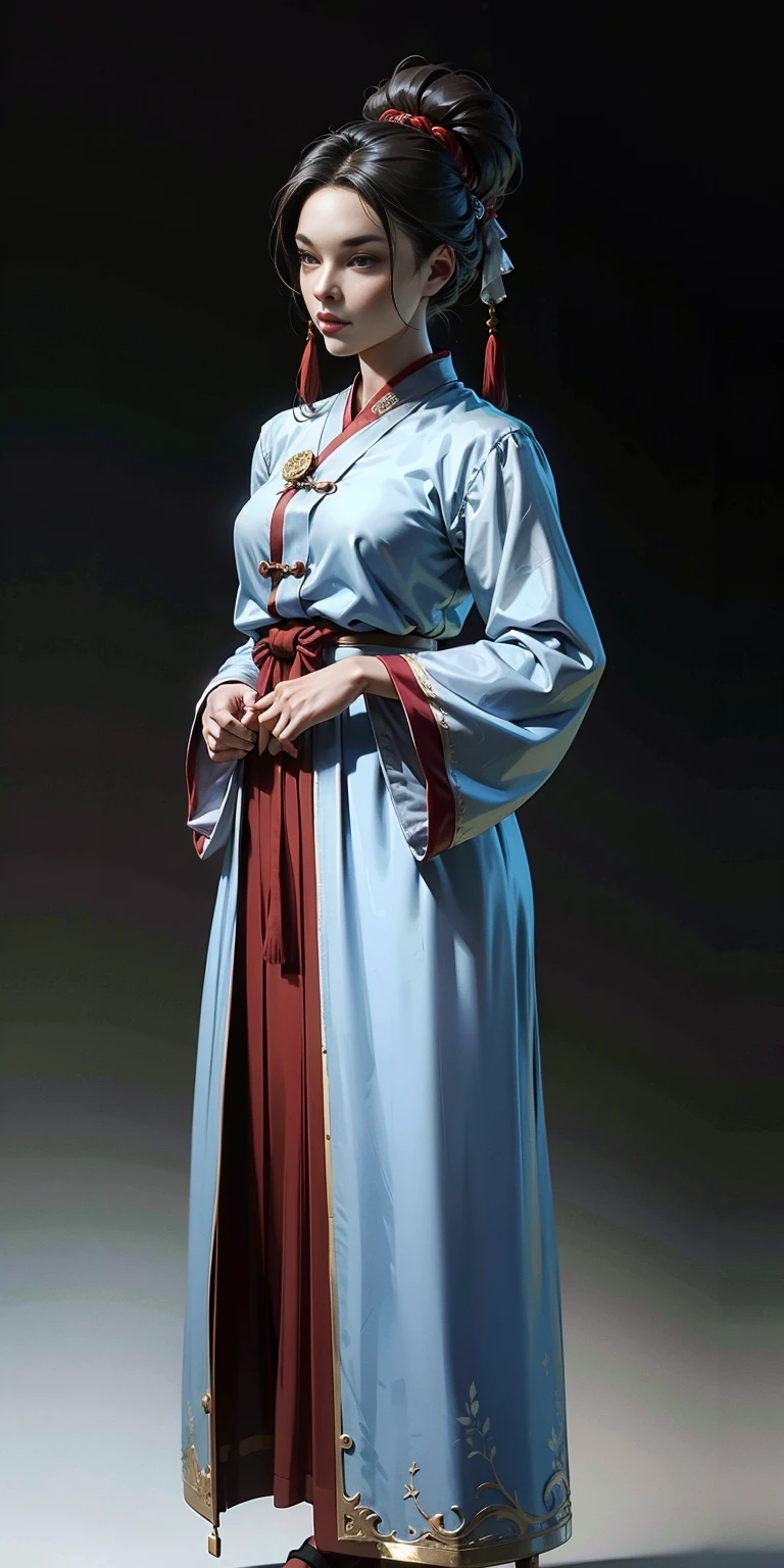 best quality, masterpiece,highly detailed,anime,1girl,hanfu,songstyle,song hanfu,song style outfits,perfect face,walking,simple background,
