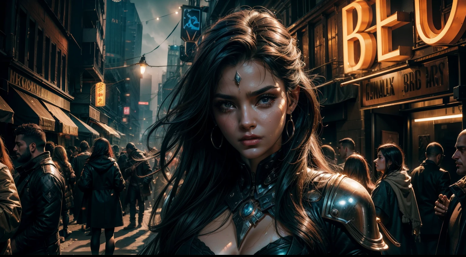 ((21-year-old))), black girl, (((light skin))), (((full body pose))),  (((long curly black hair))), (((no bra, wrapped in chains, boots, guns))), (((black fishnet bodysuit))), (((submissive))), (((metal choker))), (((post apocalyptic scene, old cars, fire, death))), dark fantasy, (((thigh gap with cameltoe))), Rich, Deep Colours, (intricate details:0.9), (HDR, hyper-detailing:1.2), (natural skin textures, hyper realisitc, glistening skin, soft light, Sharp),