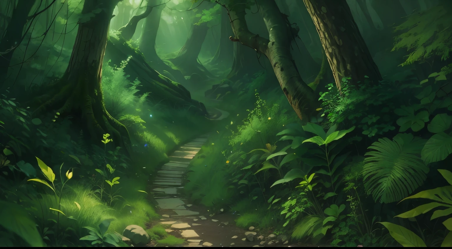 Western fantasy,in the forest,unmanned