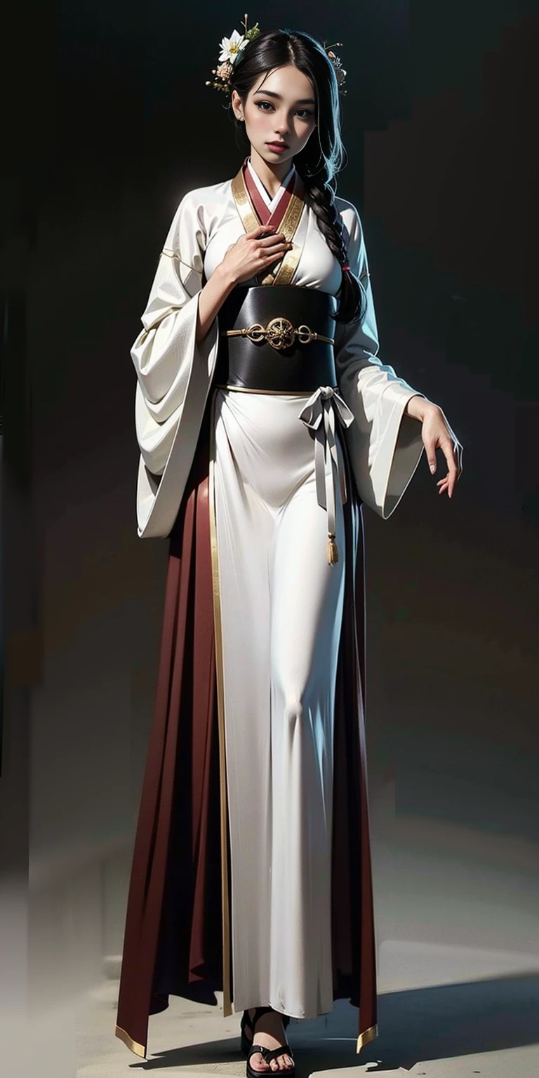 best quality, masterpiece,highly detailed,anime,1girl,hanfu,songstyle,song hanfu,song style outfits,perfect face,walking,simple background,
