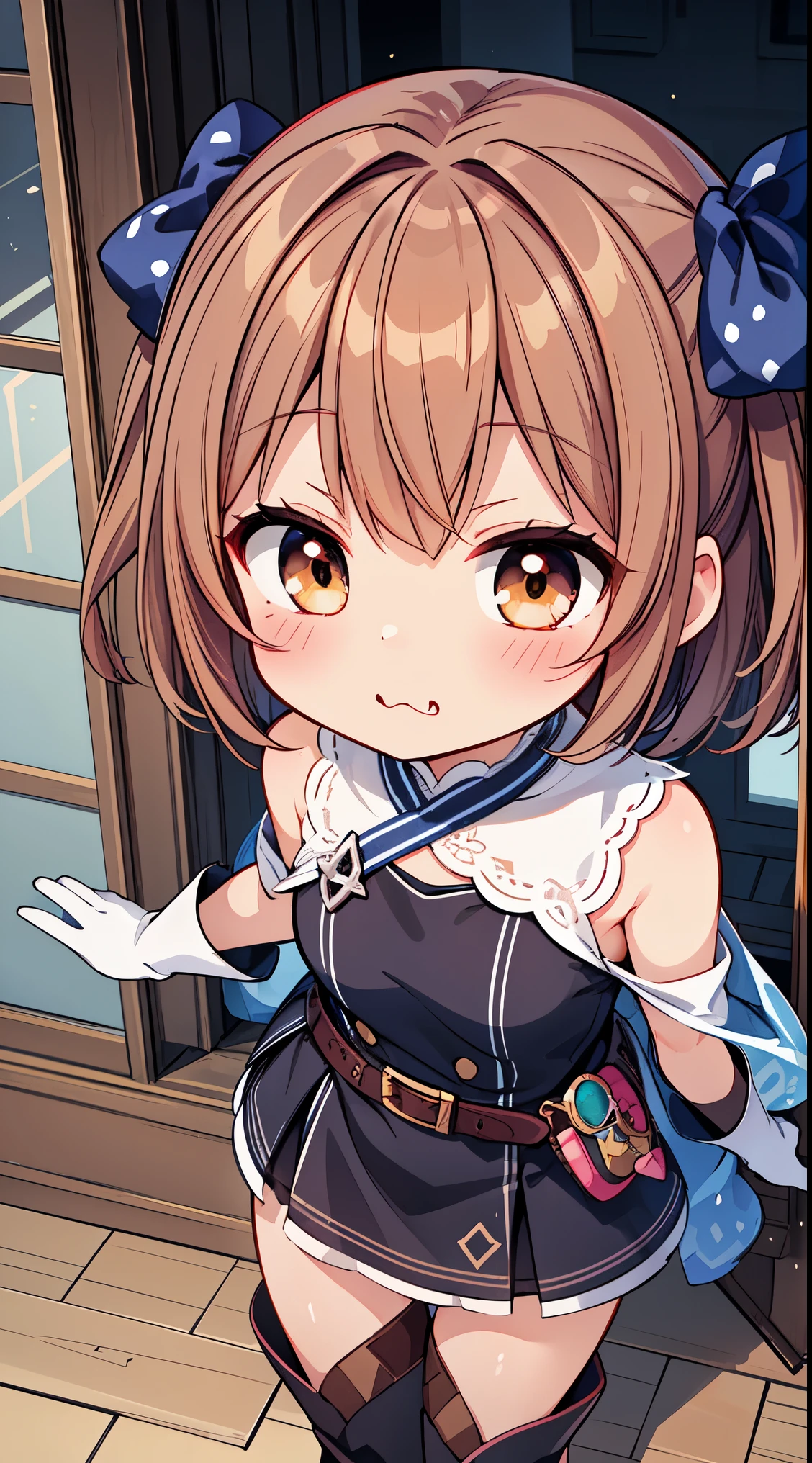 (masterpiece), highest quality, Expressive eyes, Perfect Face,(masterpiece), highest quality, Expressive eyes, Perfect Face,(highest quality,4K,8k, highest quality, (Detail Eye:1.5), ,Contrasting, Wet body, whole body, Looking at the audience , Detailed eyes ,Short Medium Brown Hair , Light brown wide eyes, big breasts