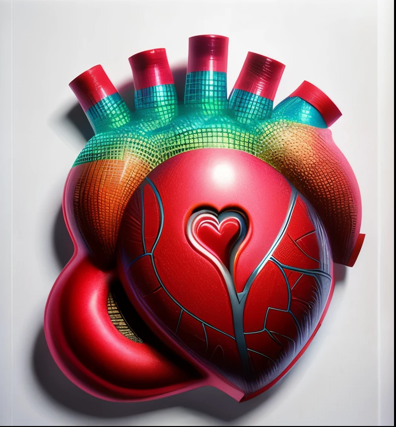 (anatomy of heart, There is an eye in the ventricle),background:toned muscle fantasy,reality,Cartoon,3D rendering,James Jean (James Jean) of ultra-fine, Eighth Route Walker, Behavioral contest winners, vanity, horn, modern, Surrealism