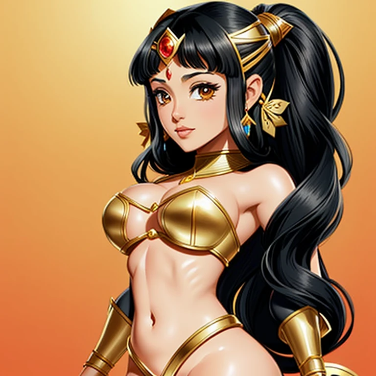 Dejah Thoris sprites, princess of Mars, 2d. Cartoon, super detail hado, colorido, super funny, black hair, emoji