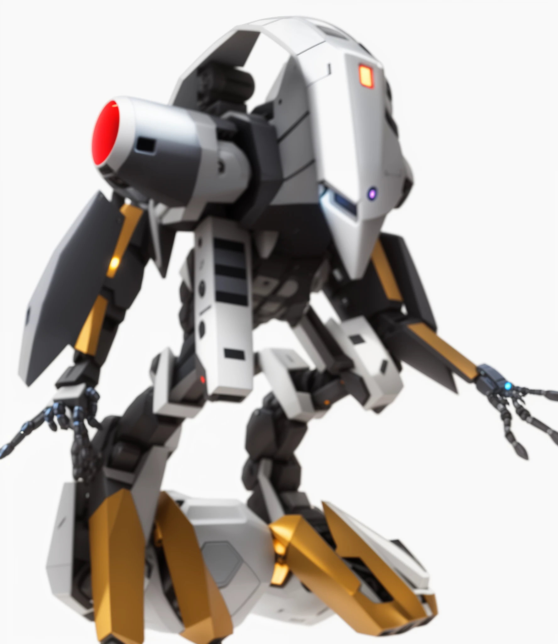 robot, mecha, blue eyes glow, 