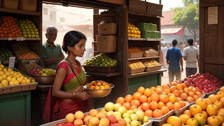 Indian fruit market