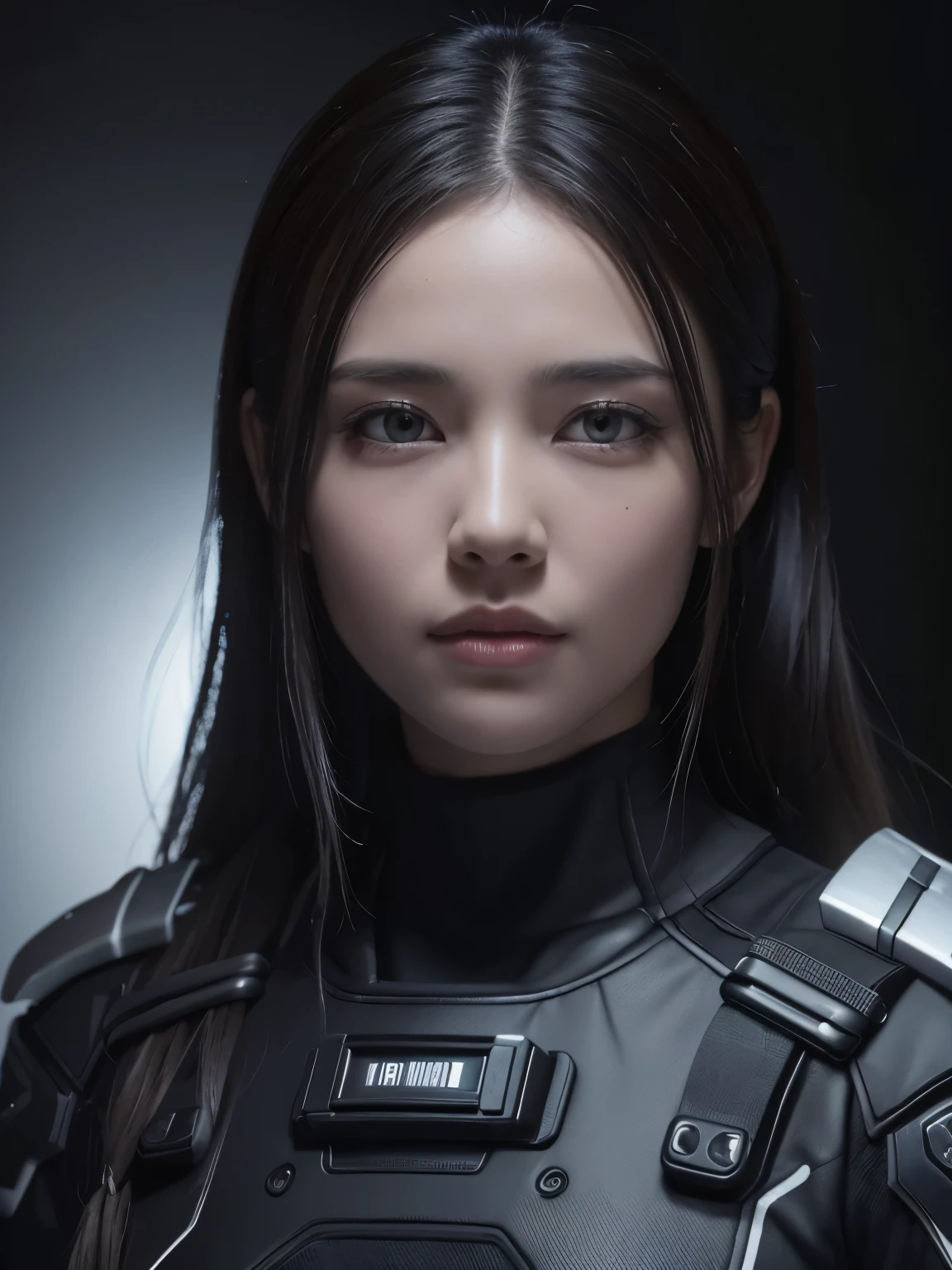 (best quality,4k,8k,highres,masterpiece:1.2),ultra-detailed,(realistic,photorealistic,photo-realistic:1.37),mechanical background,black and white color scheme,inside a spaceship,1girl,HDR,UHD,studio lighting,ultra-fine painting,sharp focus,physically-based rendering,extreme detail description,professional,vivid colors,bokeh,portrait