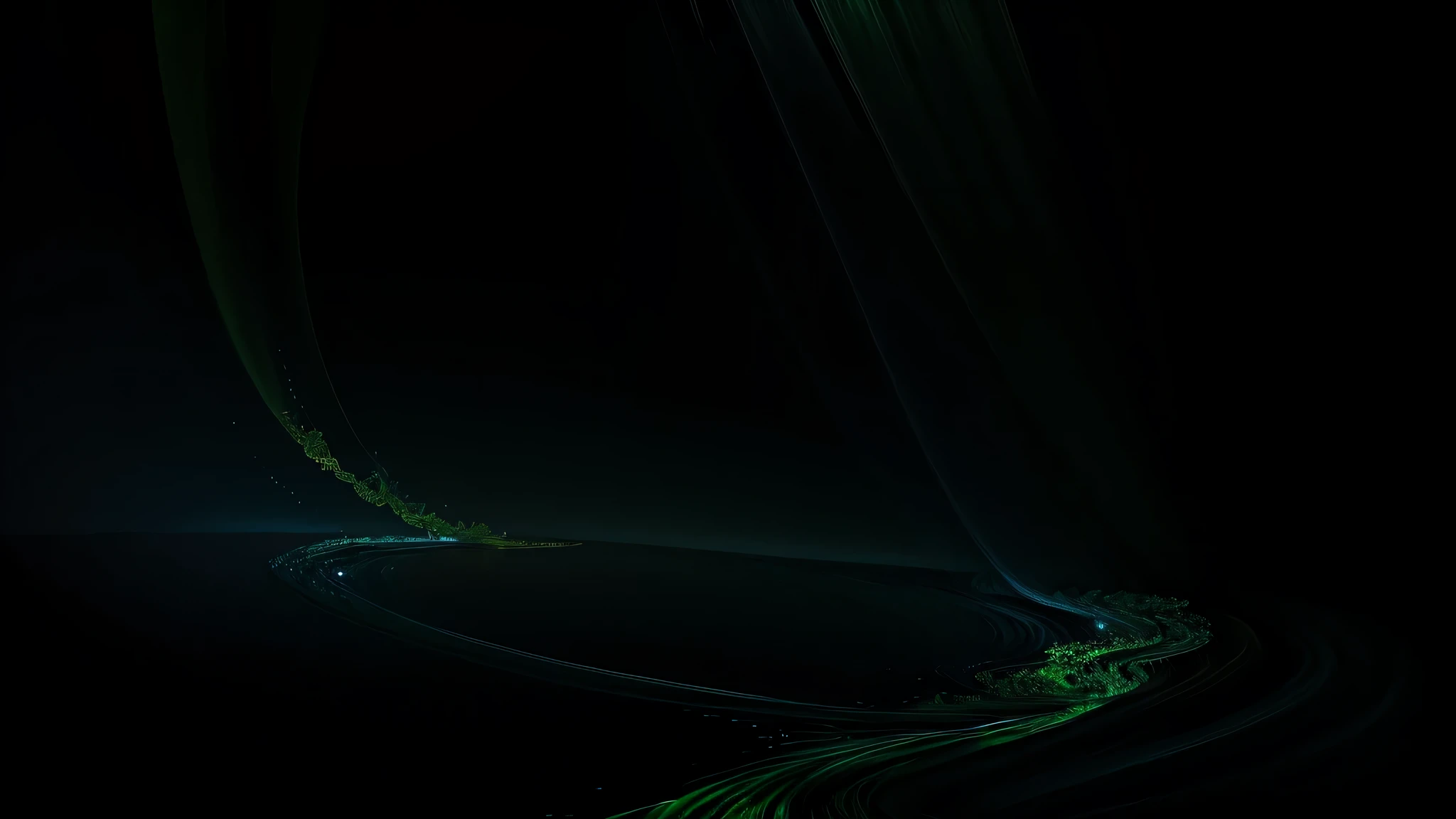 Picture tips: Flowing silk and dark green silk, rotate, paint swirl aesthetic, Imagine that,A wisp of running water intertwined with dark green silk,A breathtakingly beautiful scene, 两者都处于永不停歇的rotate状态. This artistic creation unfolds in an ethereal setting, bathe in softness, Digital art of rainbow lights. Blue-green as the main color, With a hint of organic abstraction,Evoke feelings of romanticism and tonalism.
Every detail is presented with the highest precision and care, Create ultra-detailed and nuanced images. Waterline
