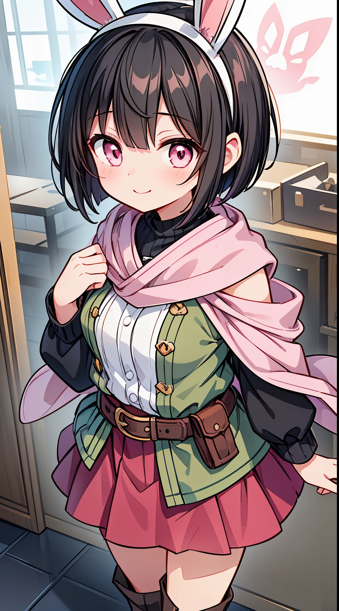 (super fine illustration:1.2),(masterpiece, 8k), (best quality, high quality:1.4), perfect anatomy, hyper detailed, ultra detailed,masterpiece background,beautiful detailed background, v8k wallpaper,perfect design,award-winning art,atmospheric,
BREAK, 1 beautiful horny girl,alone,(cute type:1.5),(Chibi:0.8),(cute type:1.5),(change:0.5),(horny girl, cute, full of energy, change face,slightly swollen chest),(black hair, messy short bob, story me, pink eyes:1.55 ),(full of energy, goofy smile, bad face:1.2),(white bunny ears headband:1.2),
BREAK, Fantasy world city floating high in the fantastic sky,BREAK, Earthy Layers and Shawl,
Layer multiple thin sweaters for warmth,
Long, layered skirts made from simple fabrics,
Belt or cinch at the waist for shape.
Hand-woven or crocheted shawl for added warmth,
Wrap around shoulders or drape over arms,
Natural, earthy tones for a rustic look,
Basic leather boots for durability,
Practical and versatile footwear,
Decorate with handmade fabric boot cuffs,
BREAK,wakame,wakame,wakame,(Cowboy Shot,from above:1.4),
BREAK,(Blurry background:1.3),(absurderes, hight resolution, Super Detail Art),cel shading,Clear Color, Lonely optical effect, Beautiful pictures, Bright glow, mystic atmosphere,(Close-up of girl:1.1), Mystical light particle effect,manga influence, clean line drawings,
