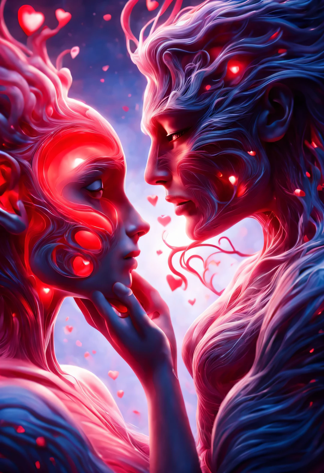 Red diamond vs pink diamond facing each other anglyly the pink diamond has its head white and looks like a ball don't show any face
