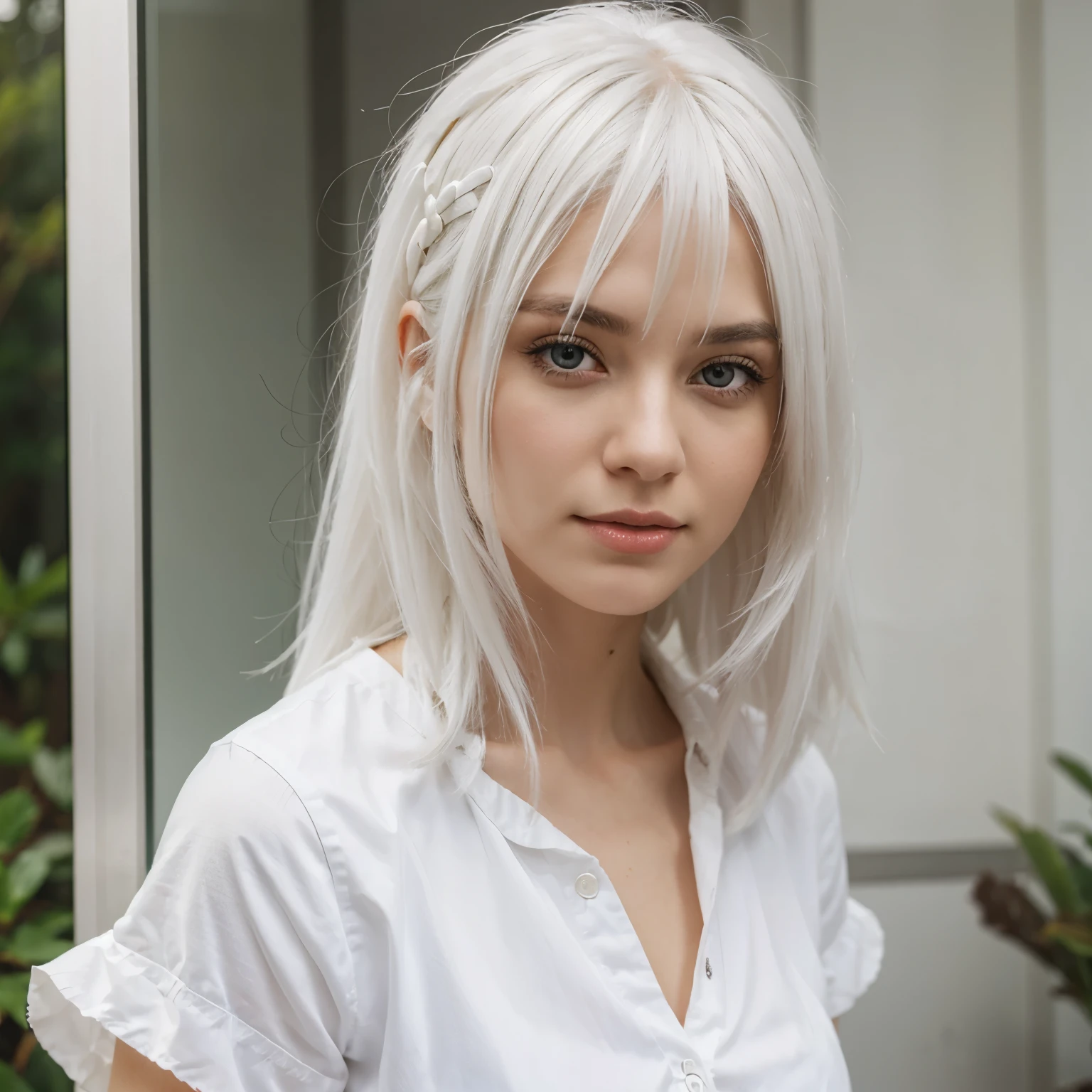 white hair girl　