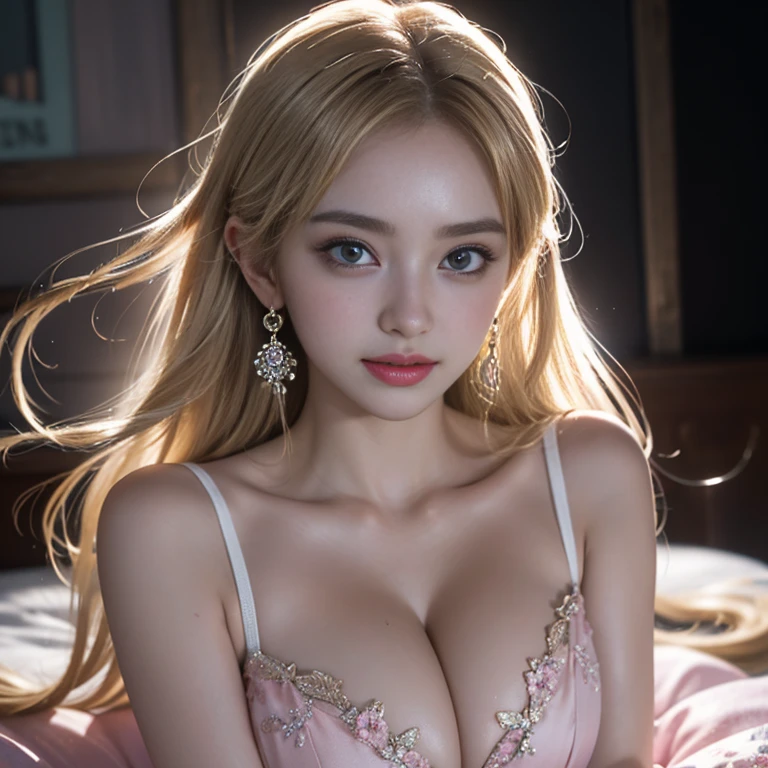 masterpiece,Highest image quality,Super details,best quality ,extremely delicate and beautiful, Very detailed,best quality, official art, Extremely detailed CG unified 8k wallpaper, Ana de Armas portrait photo, Blonde hair with black pupils,shiny skin, (beautiful eyes:1.1), beautiful skin, big watery eyes,(detailed lighting:1.2), (Beautiful and detailed light:1.3),Dark Dream Li Xing Flower Spotted Sheer Princess Dress,Beautiful udder, The most perfect breast shape,firm breast,Deep cleavage,Naked of breast,complex, digital drawing, Smooth, sharp focus, end of the world, epic reality, (high dynamic range:1.4), (pastel colors:1.4), Revelation,Bright colors, screen space refraction, (intricate details, Super detailed:1.3), art station, lens, complex background, buliding,Beautiful smile,The most beautiful look,Dreamcatcher earrings,The best look,Beautiful dignified goddess,