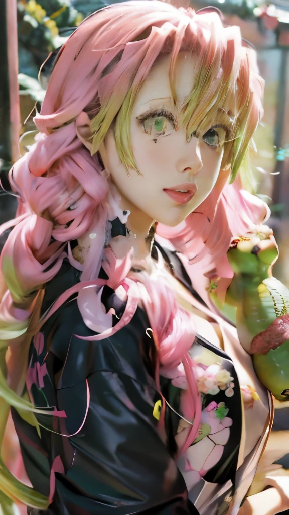 anime girl with pink hair and green eyes holding a bunch of bananas, beautiful anime portrait, beautiful anime girl, detailed portrait of anime girl, portrait anime girl, guweiz, cute anime girl portrait, detailed digital anime art, artwork in the style of guweiz, stunning anime face portrait, anime girl portrait, cute anime girl, young anime girl, pretty anime girl