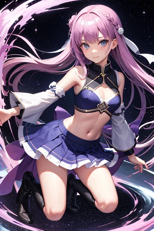 (((close up penis))), (I look up at the girls from the ground.)、(The girls who surrounded me and hugged me)、((Emotionless, blank eyes)), (Magic Warrior)、(FINAL FANTASY 6_Tina)、low length、(thin)、((5 years old girl))、(Transparent fair skin), (((child girl)))、Wavy、(Green Hair)、ponytail、Red scrunchie、((Forehead))、Big eyes、Grey Eyes、purple shoulder armor protector, (Red leotard)、(covered nipples), ((Angle from below1.5)), light pink tights、Covered navel、(Thighs), crotch、(Red Armor Boots)、(Angle from the bottom of the girl), ((Girl squeezes me with her crotch)), (at a research facility)、((Colorful balls of light appear all around))、((Cast magic on the penis))、(The whole body is enveloped in a pink aura.)、(((penis))), eject cum, 