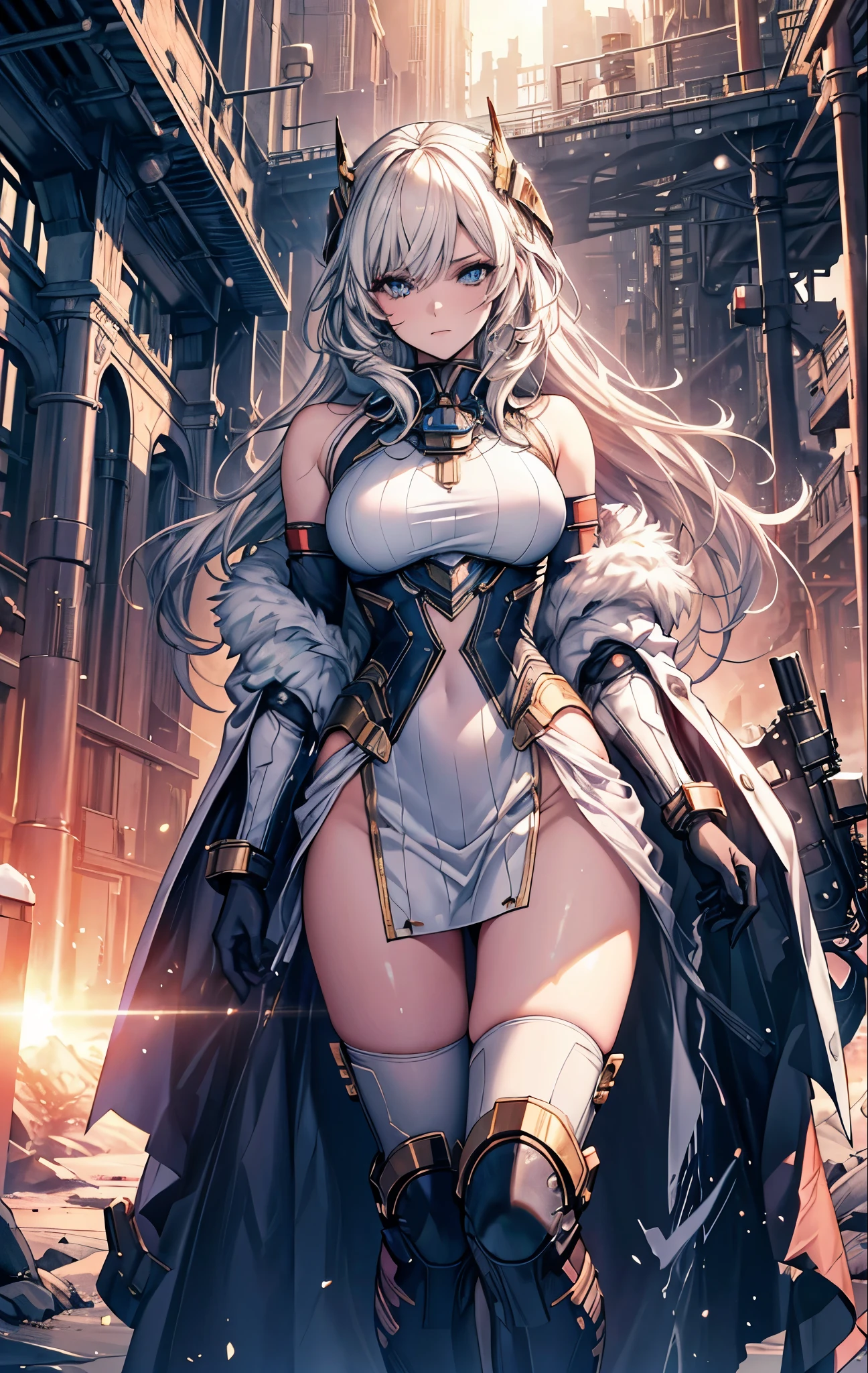 Realistic visual effects,Charming beautiful,dramatic contrast,gentle lighting,delicate warmth,soft light,hyper hd,
very colorful,best quality person,perfect female shape,high dynamic range,long eyelashes,an unparalleled masterpiece,snow white skin,put on makeup,
sexy goddess,Large metal machine gear,strange sky,8k high resolution,Her big eyes are beautiful and impressive,white skin,compensate,sexy costume,
【With background】Large Gold Gear,Doomsday ruins,Giant tornado,Sunset burns clouds,Multiple planets,end of the world,Multiple planets,mars,Jupiter,Lightning thunder,
Mercury,strange sky,Giant tornado,blue light,Safety,Large Flying Machinery,Cool car,Time Tunnel,nuclear power plant,Futuristic cars,Cool headlights